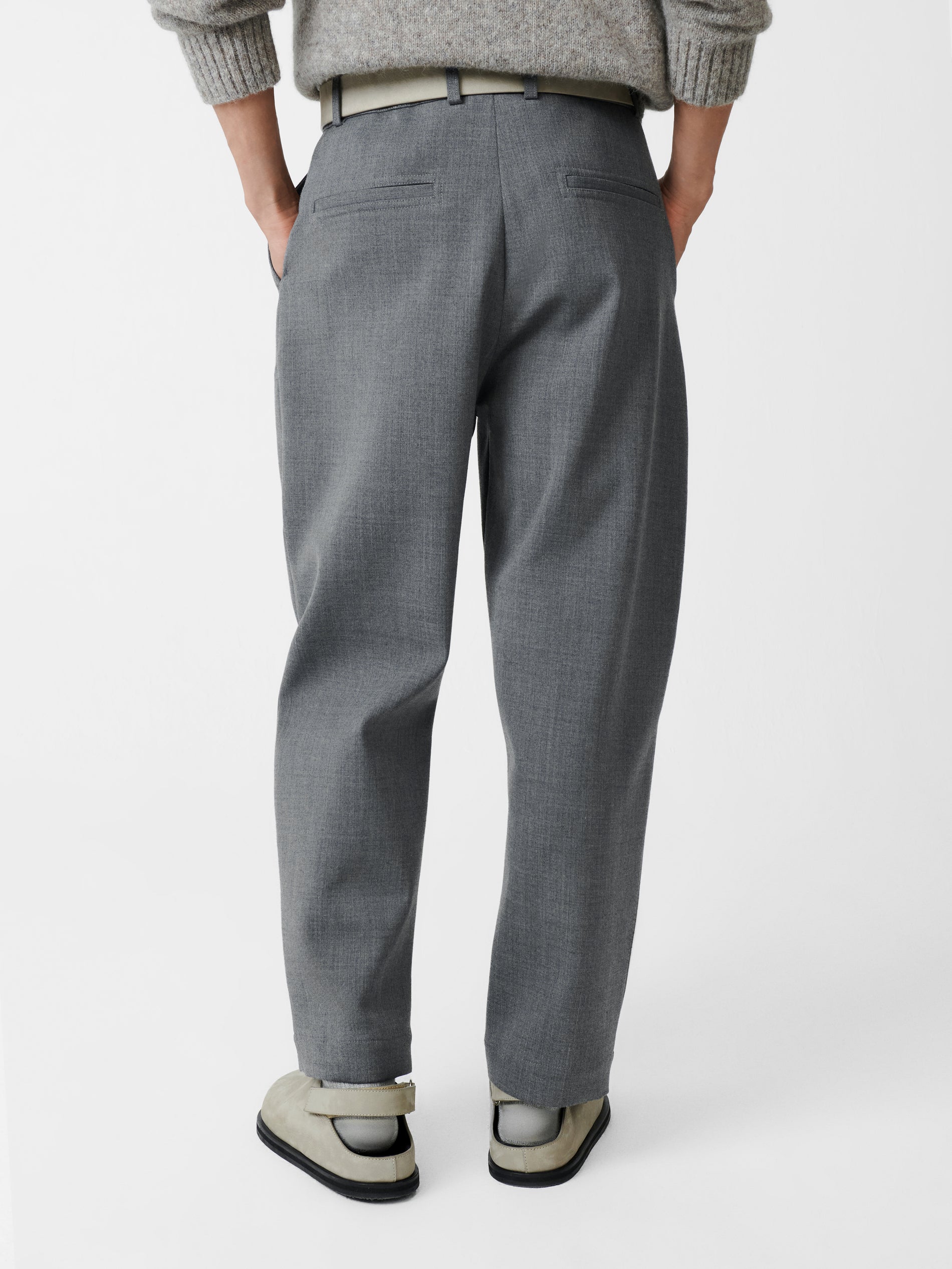 Ezra Pant in Grey Marl - Studio Nicholson