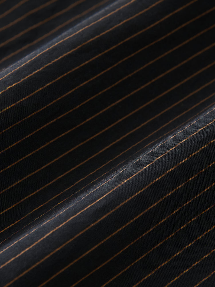 Faber Stripe Shirt in Darkest Navy / Almond