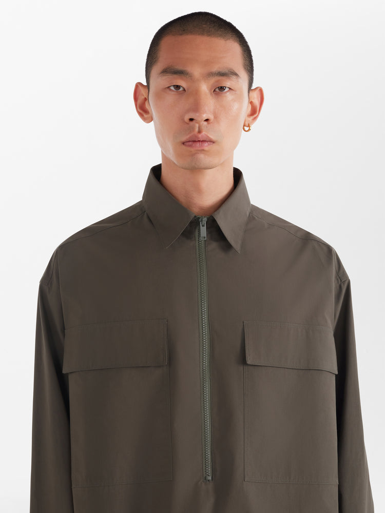 Fann Shirt in Black Olive