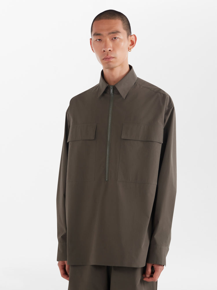 Fann Shirt in Black Olive