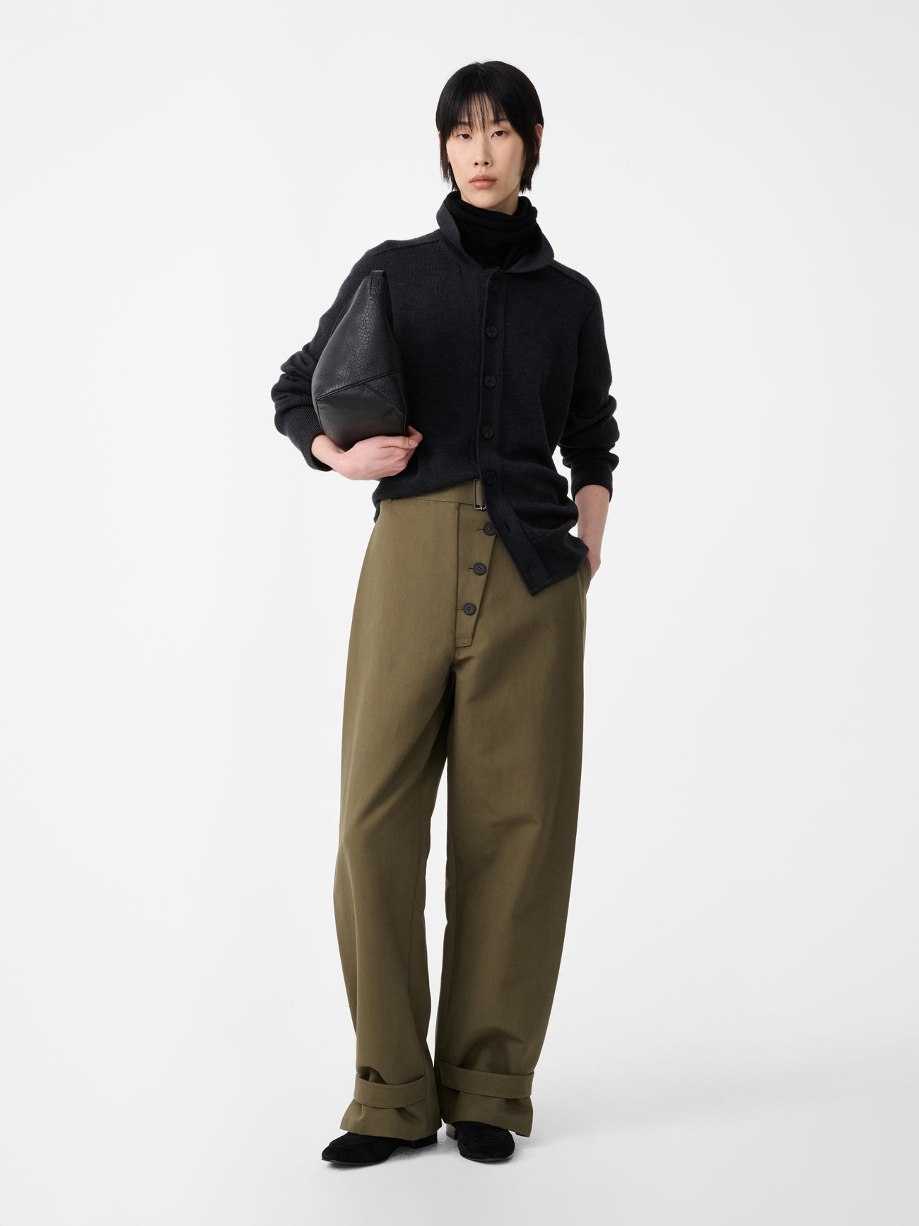 Faron Belted Pant in Utility Green