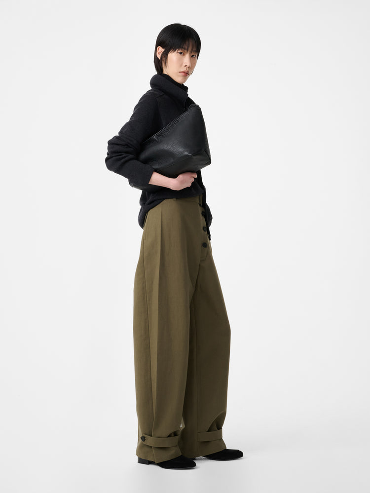 Faron Belted Pant in Utility Green