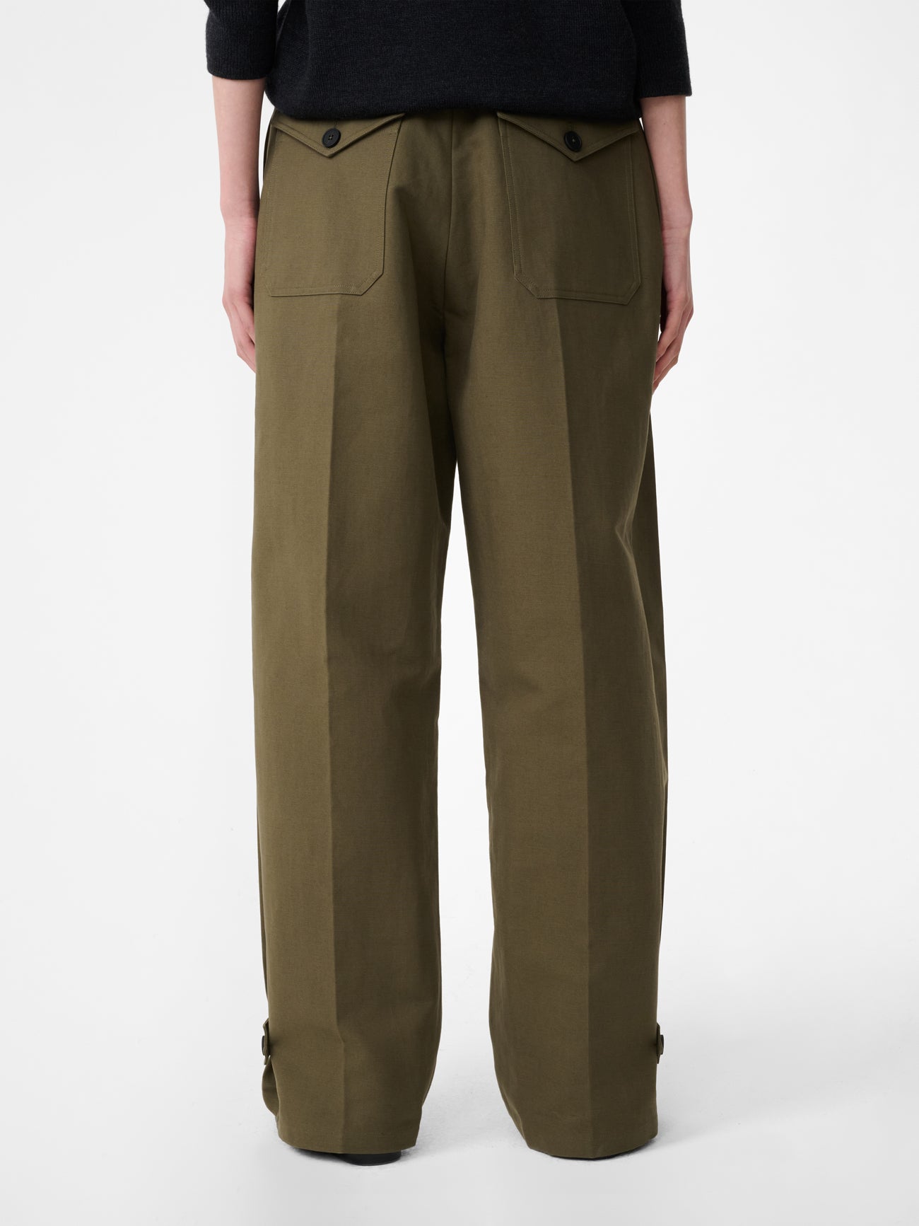 Faron Belted Pant in Utility Green