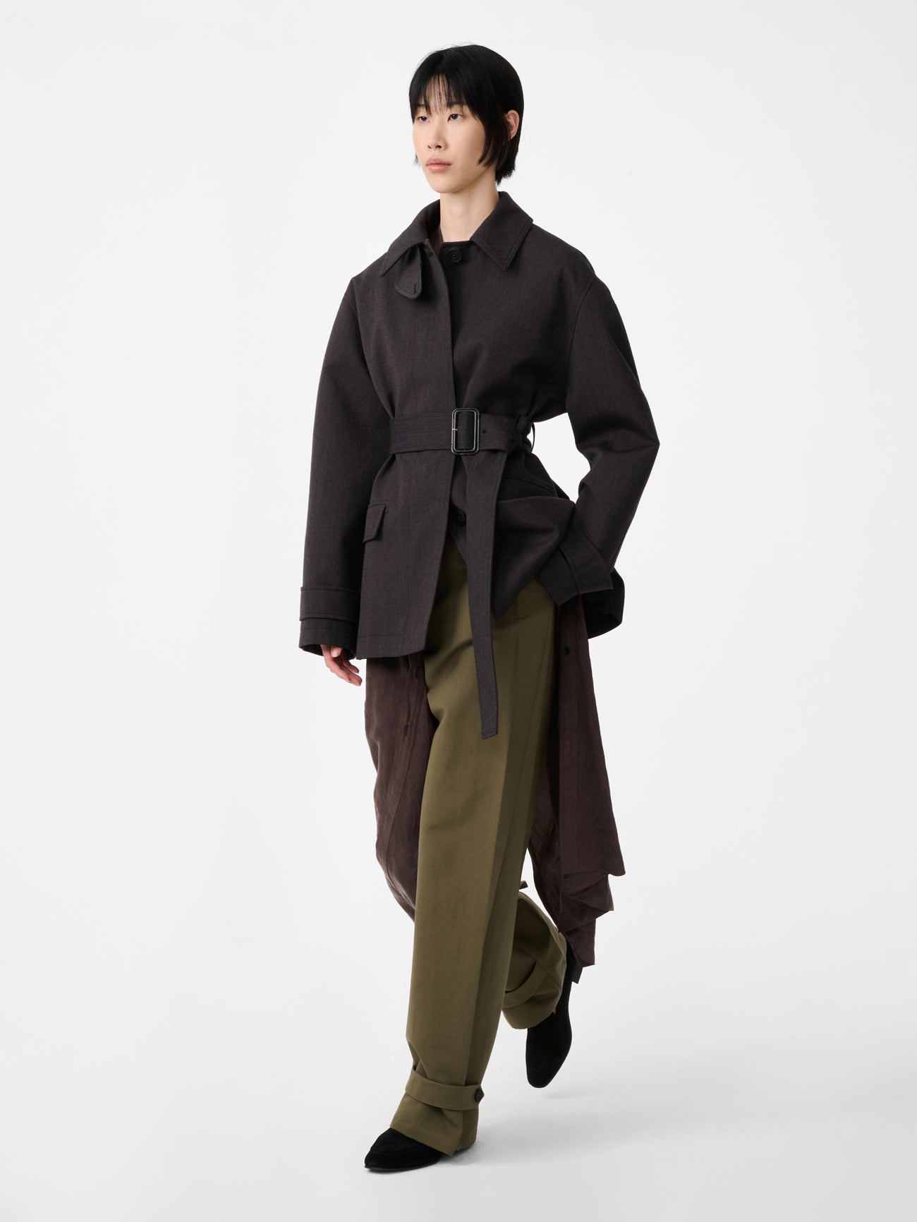 Faron Belted Pant in Utility Green