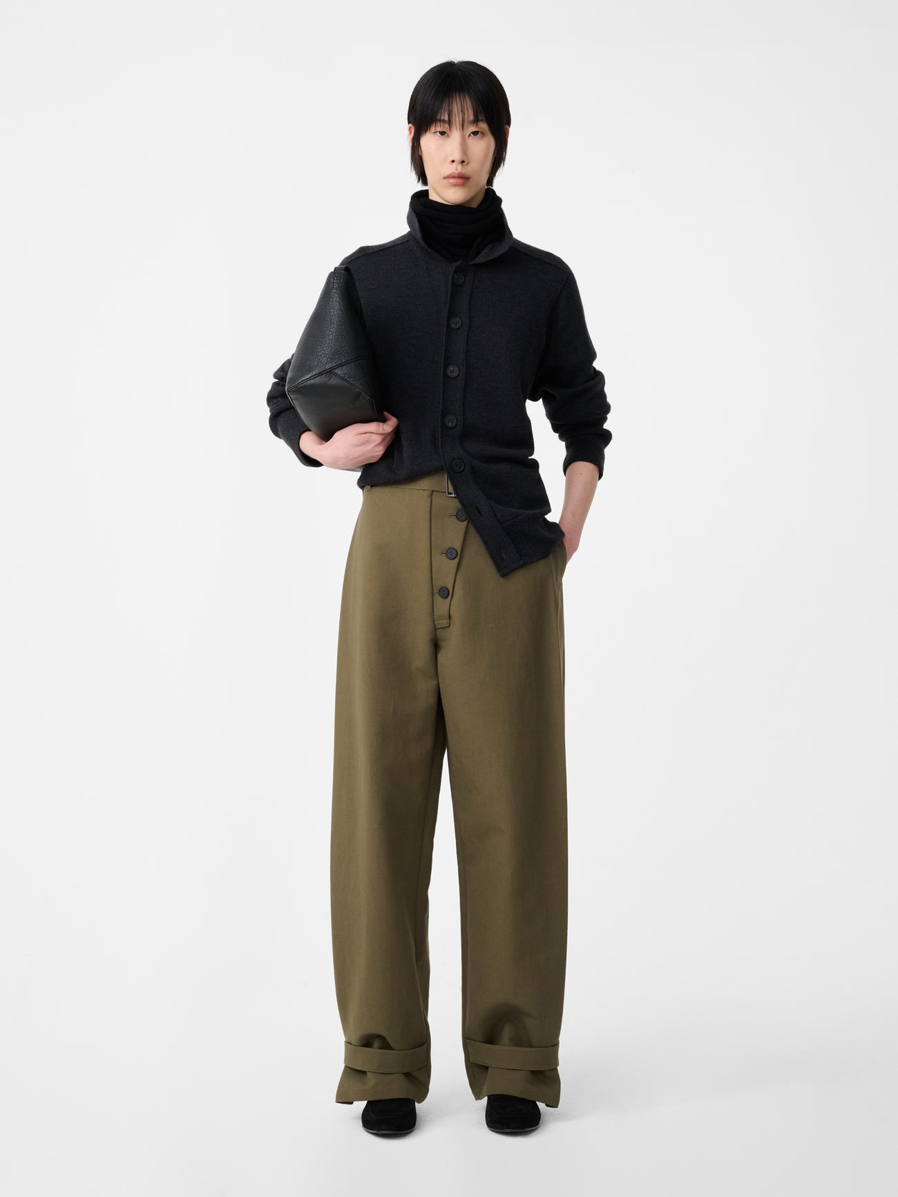 Faron Belted Pant in Utility Green