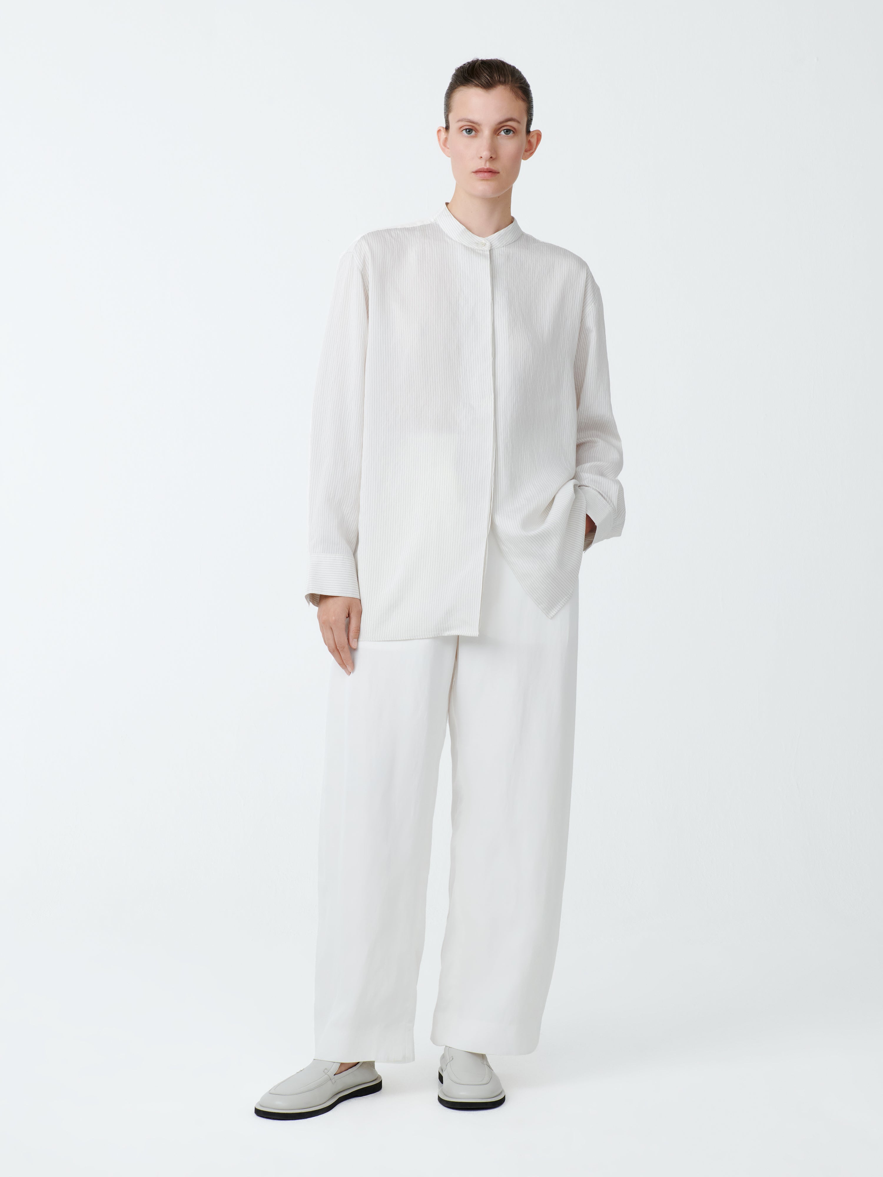 Faber Shirt in Black / White Stripe– Studio Nicholson
