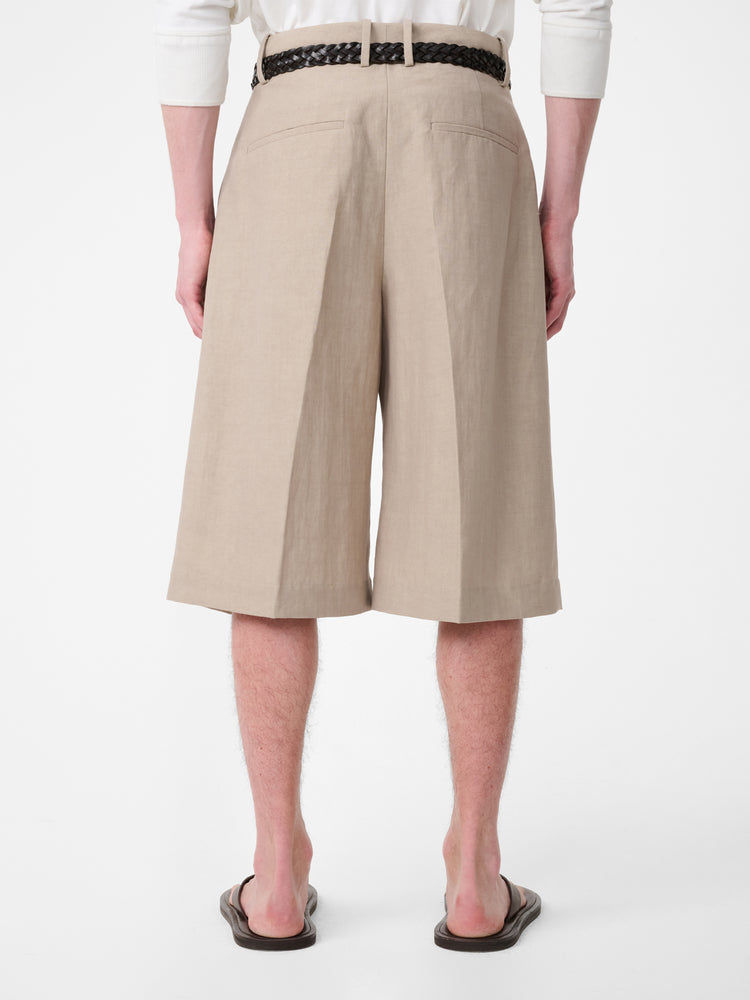 Fowld Linen Short in Sand