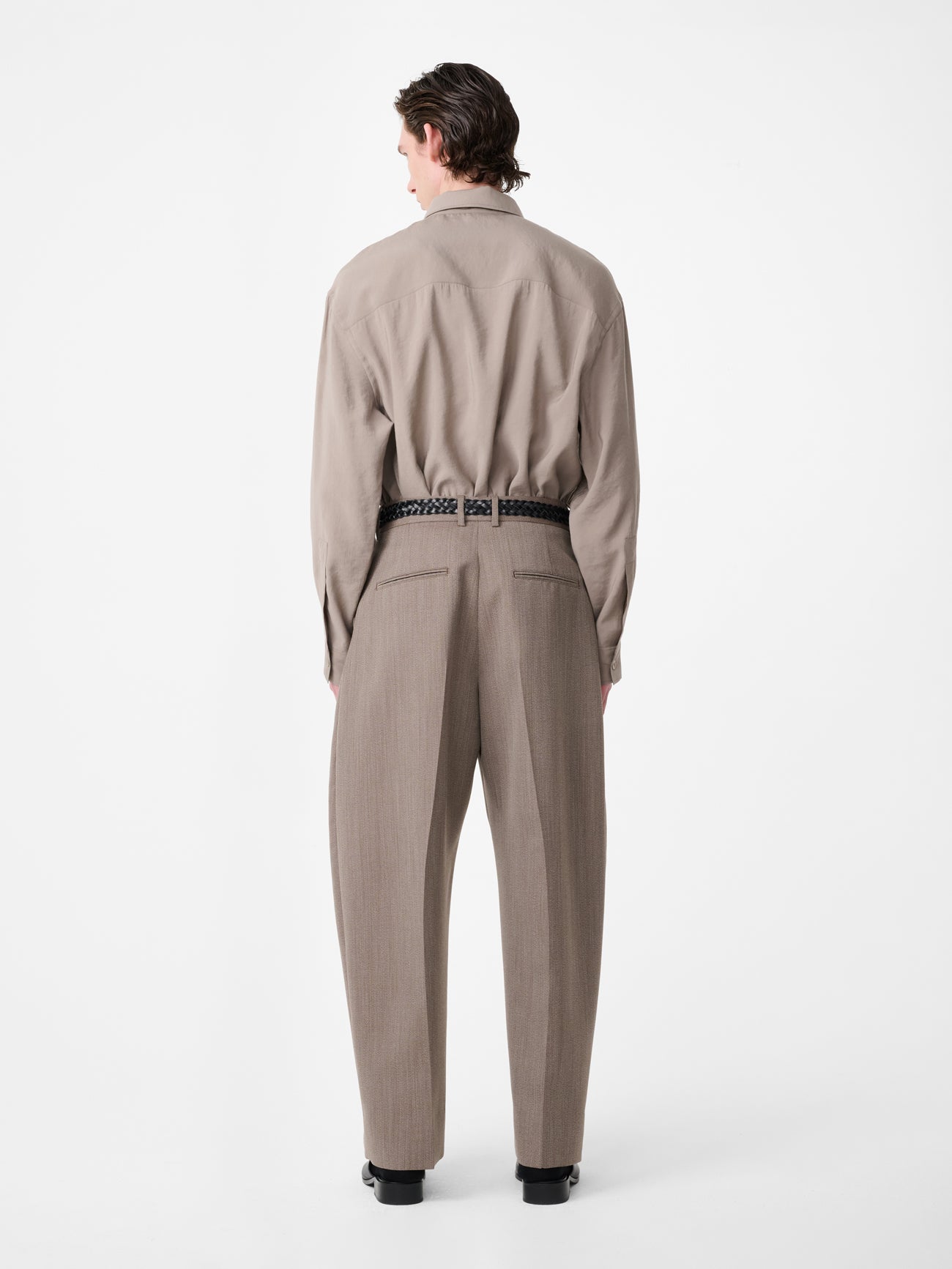 Fume Tailored Pant in Bark Melange