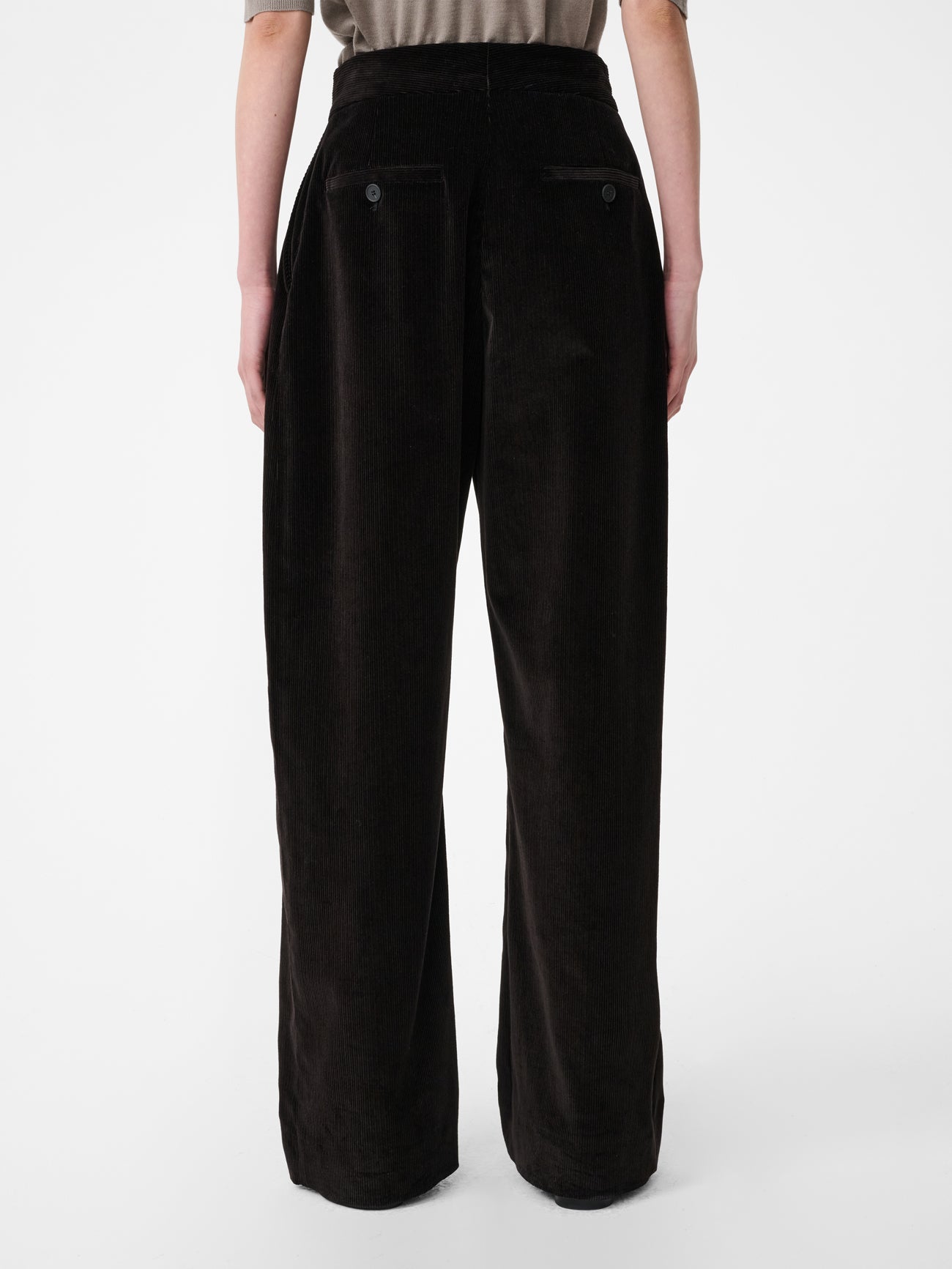 Grange Corduroy Wide Leg Pant in Espresso