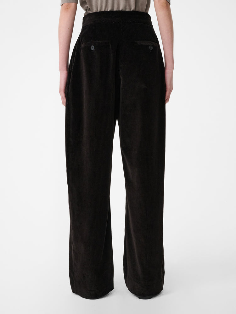 Grange Corduroy Wide Leg Pant in Espresso