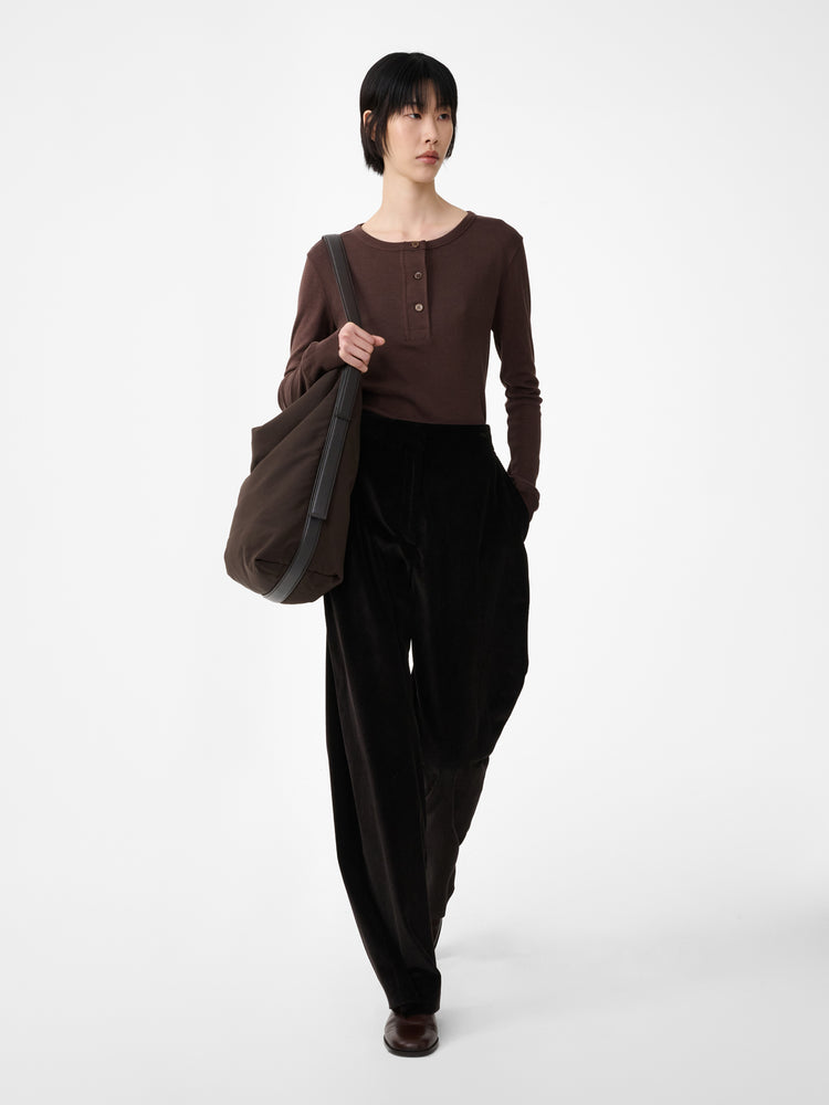 Grange Corduroy Wide Leg Pant in Espresso