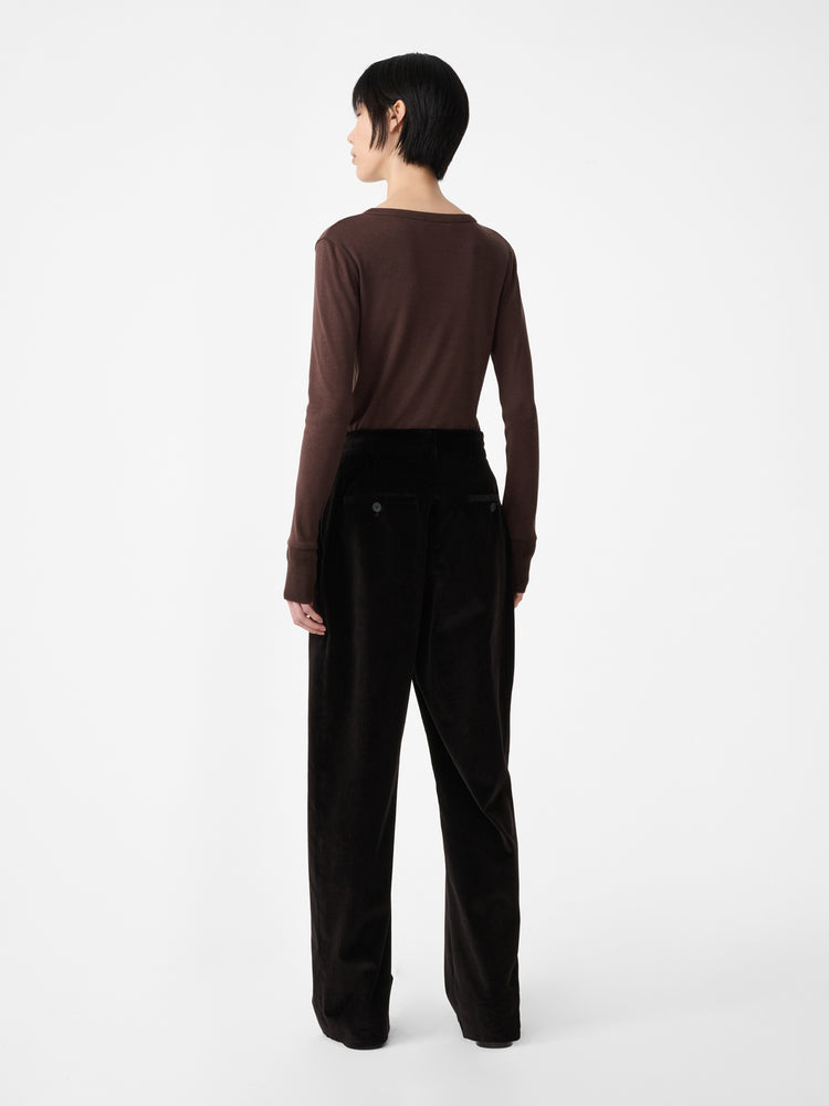 Grange Corduroy Wide Leg Pant in Espresso
