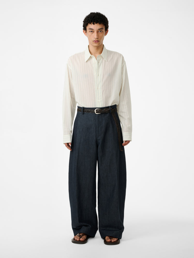 Hal Shirt in Parchment Stripe - Studio Nicholson