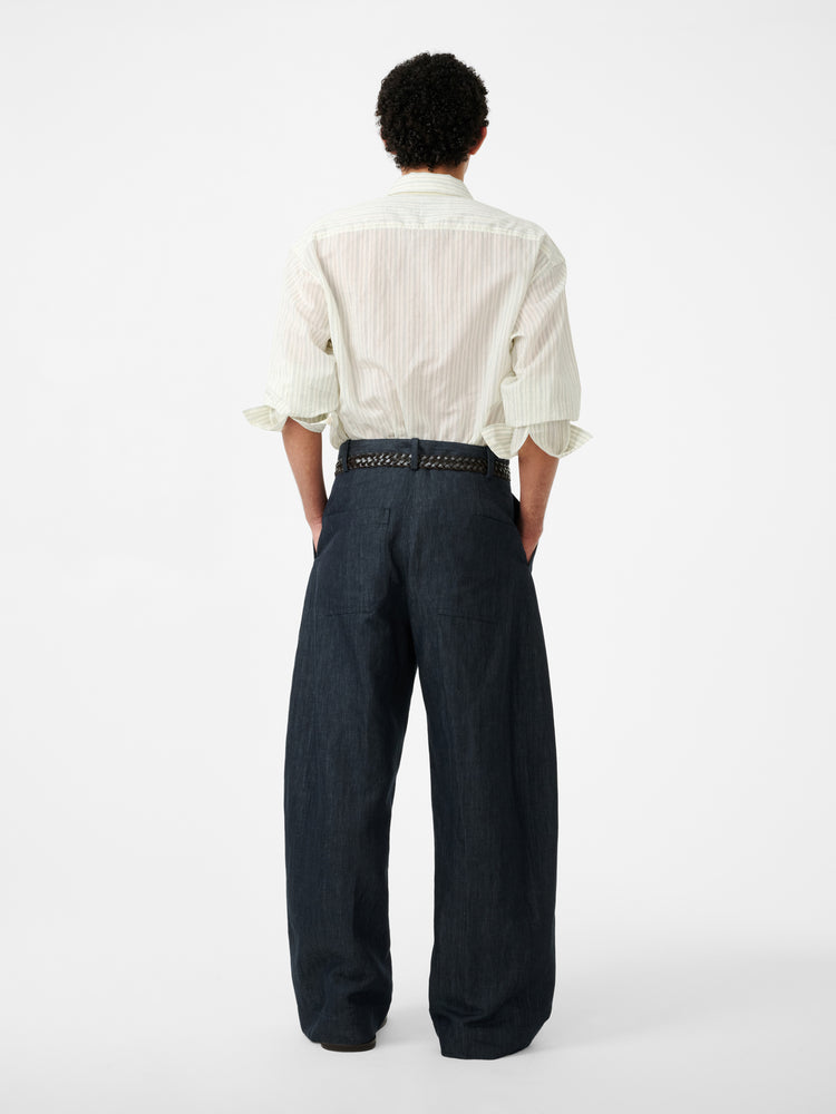 Hal Shirt in Parchment Stripe - Studio Nicholson