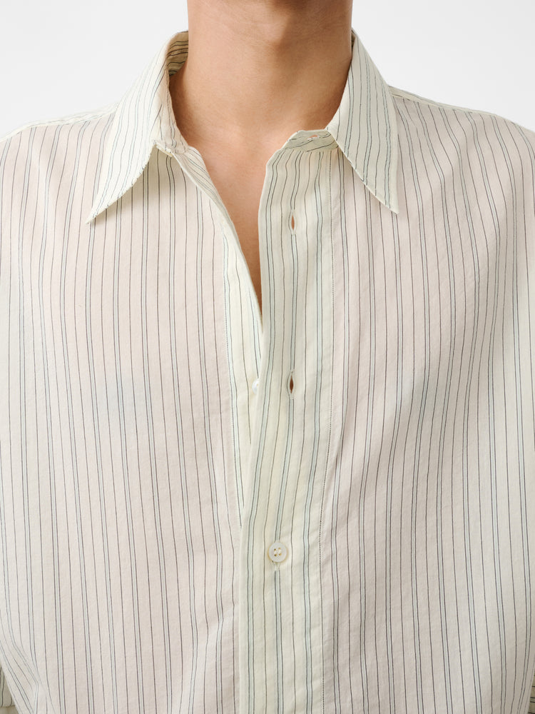 Hal Shirt in Parchment Stripe - Studio Nicholson