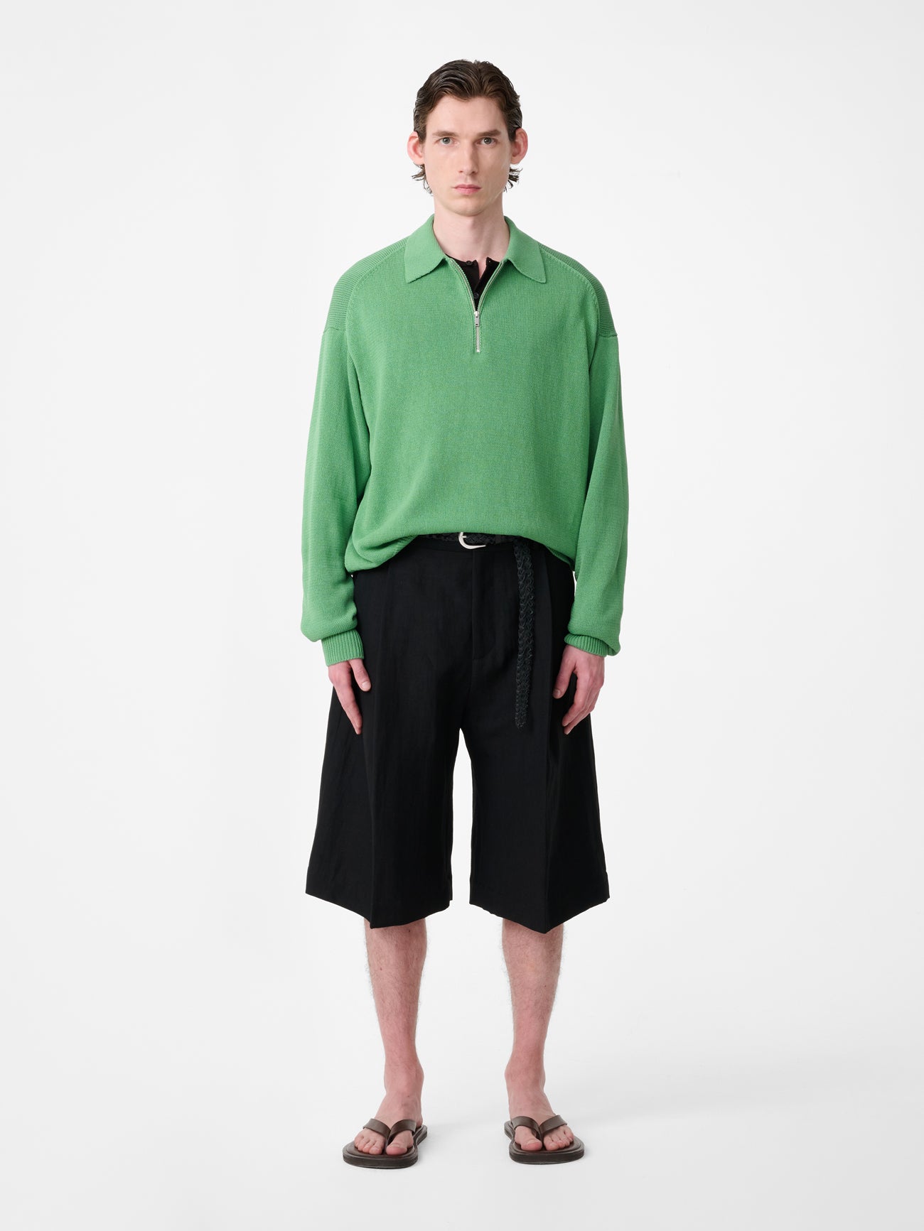 Heddy Knit Polo in Apple