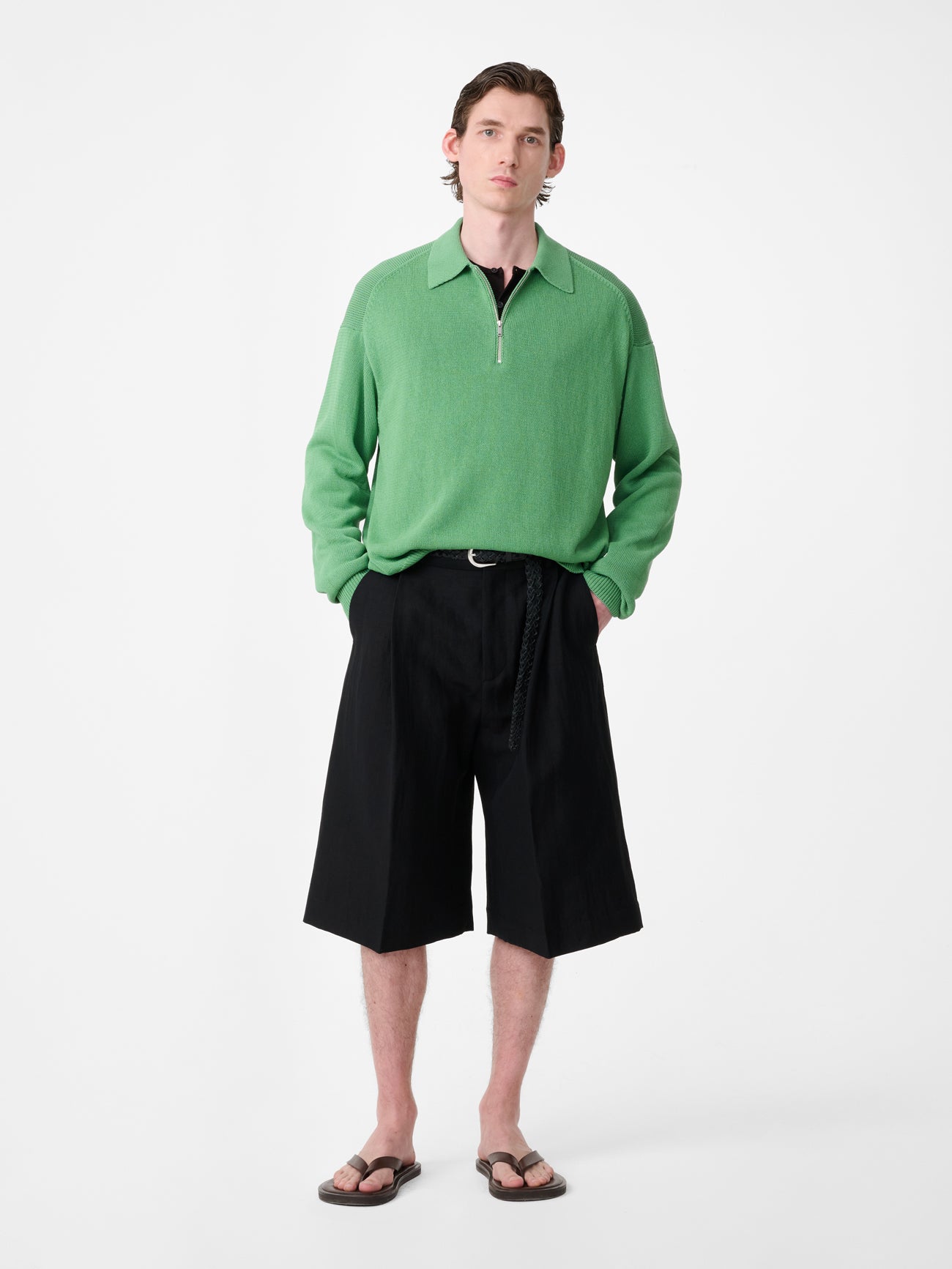 Heddy Knit Polo in Apple
