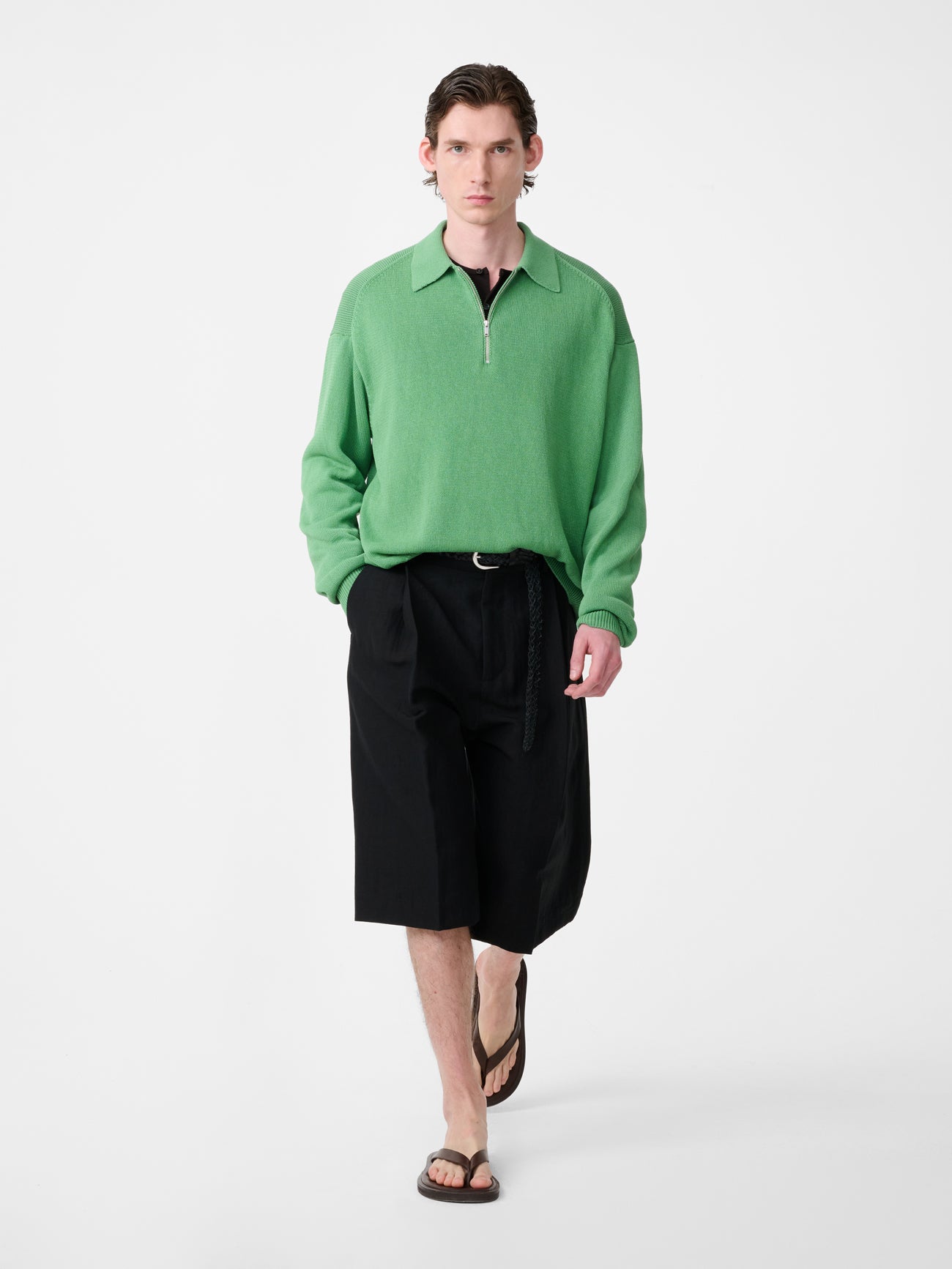 Heddy Knit Polo in Apple