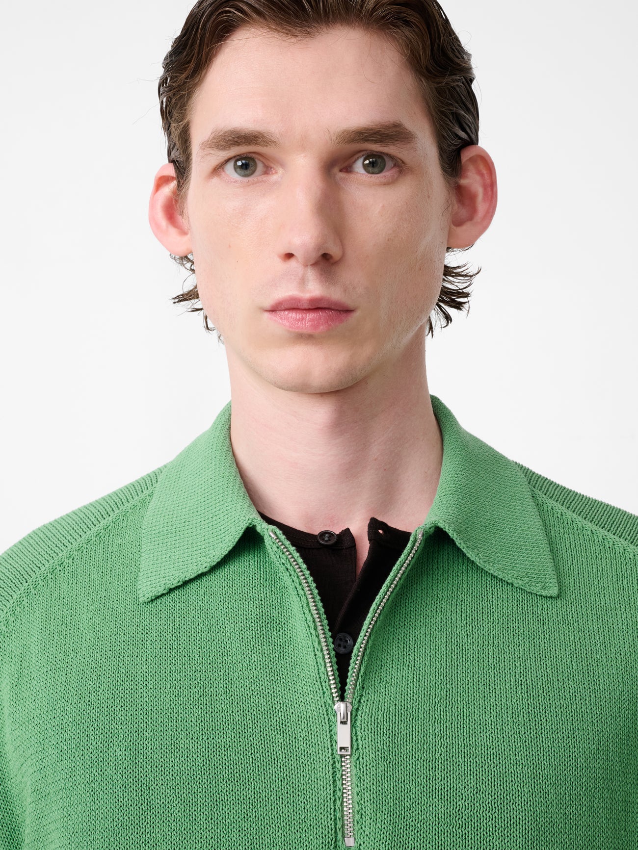 Heddy Knit Polo in Apple