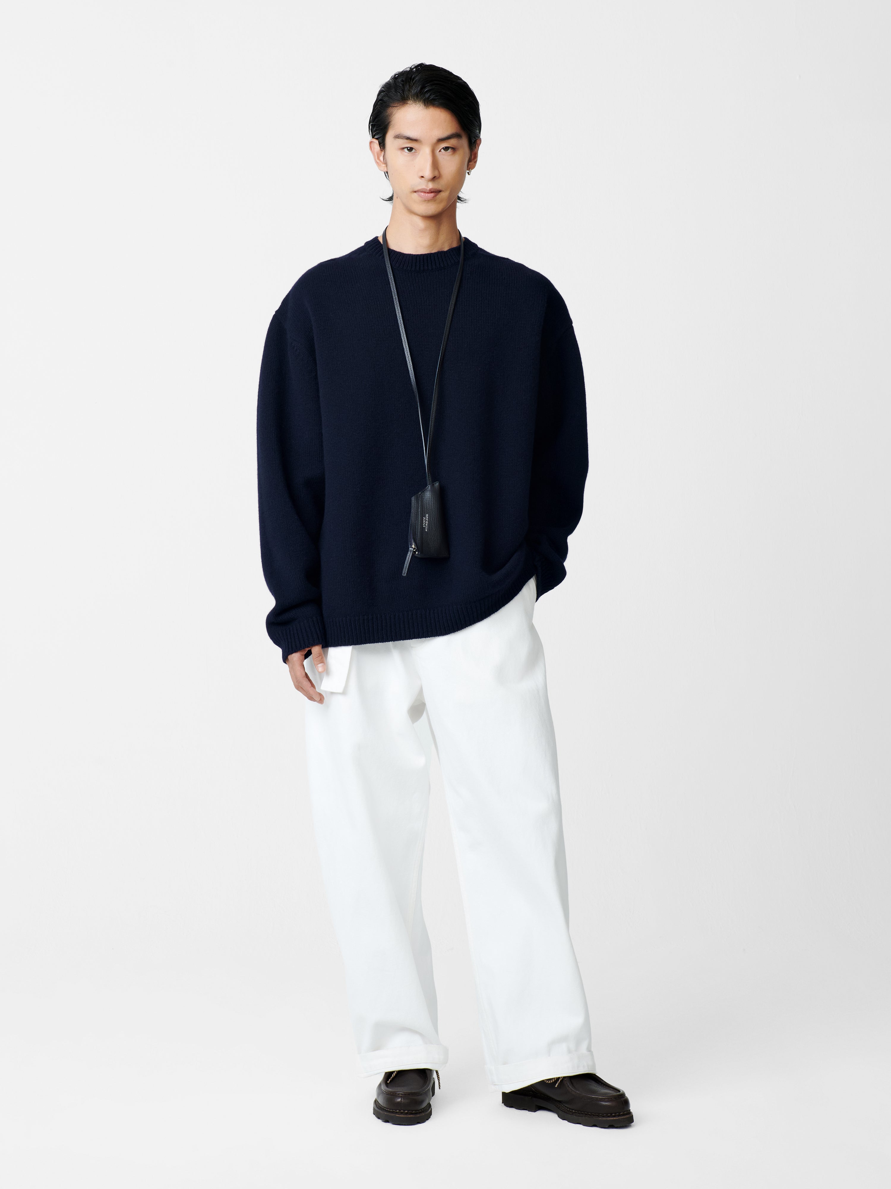 Hemyl Knit in Darkest Navy | Oversized Jumper | Studio Nicholson