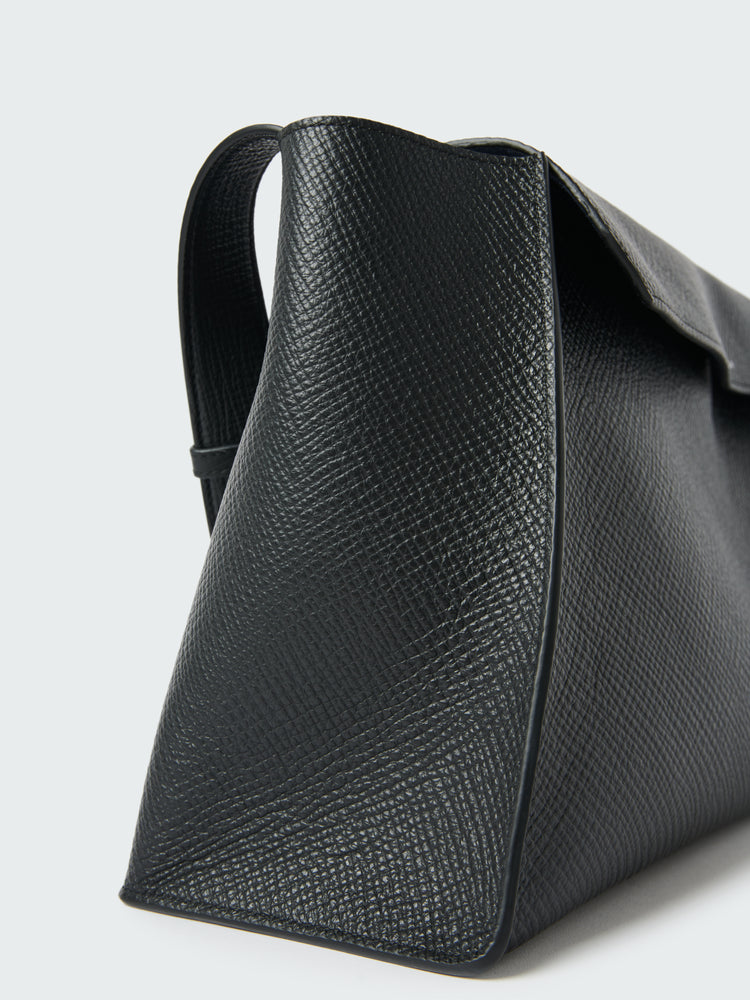 Shiboru Leather Bag in Black