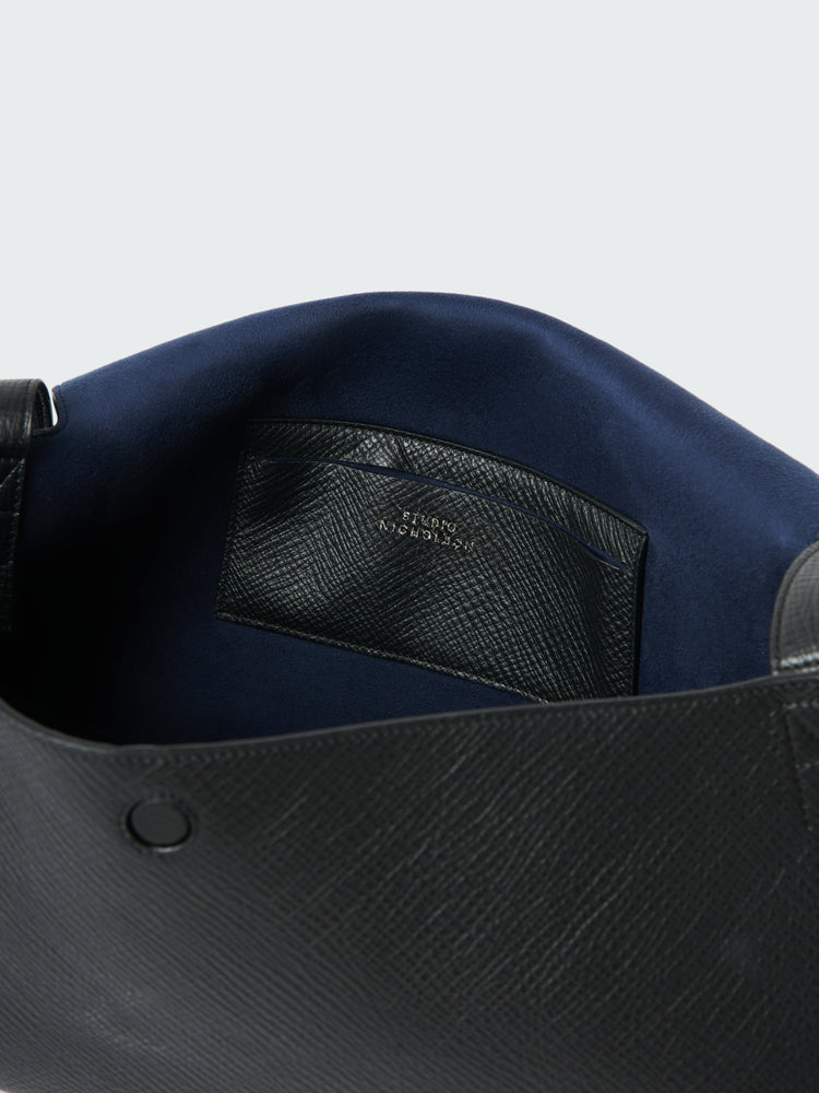 Shiboru Leather Bag in Black