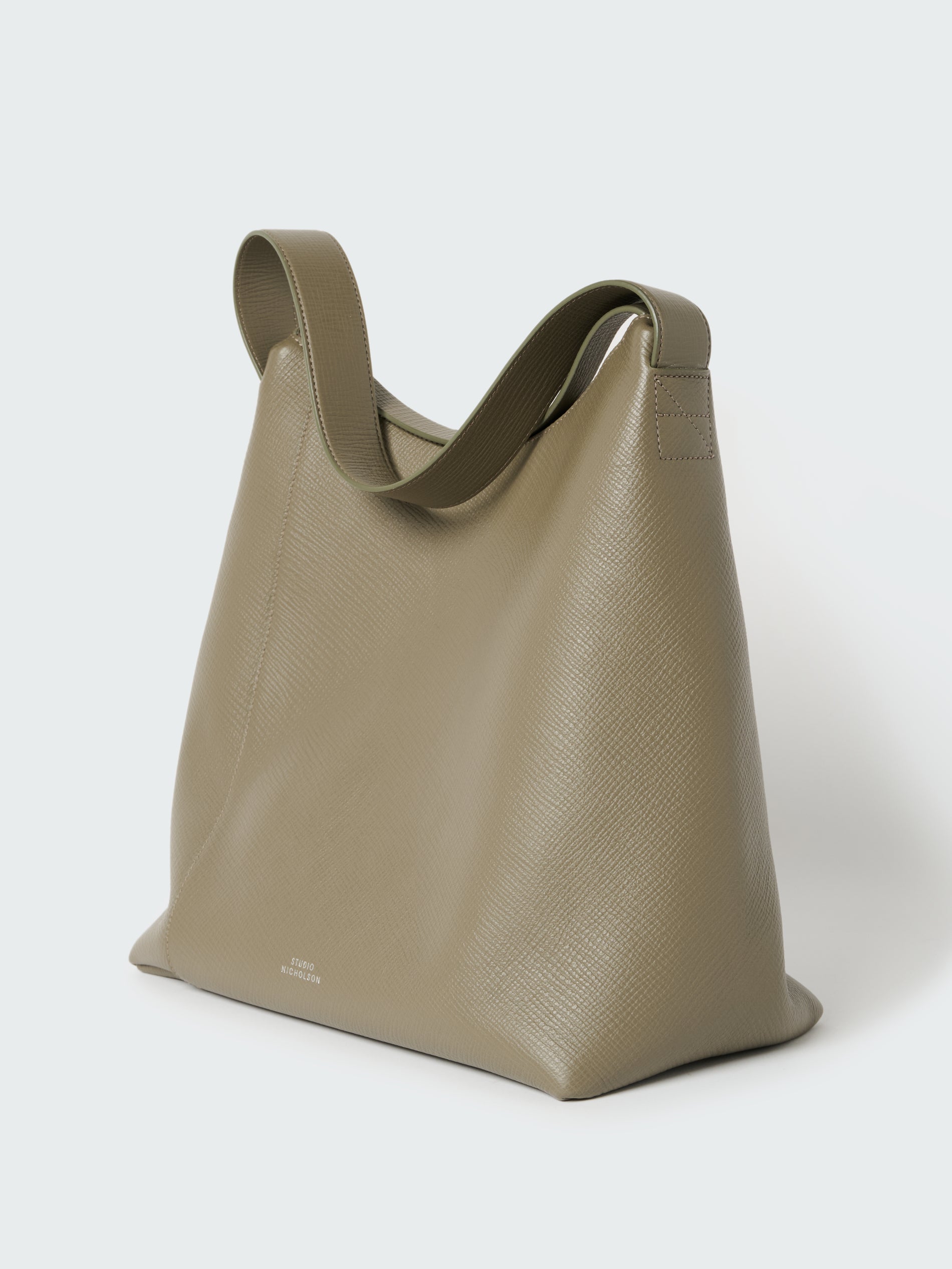 Hobo Type 1 Leather Bag in Elephant - Studio Nicholson
