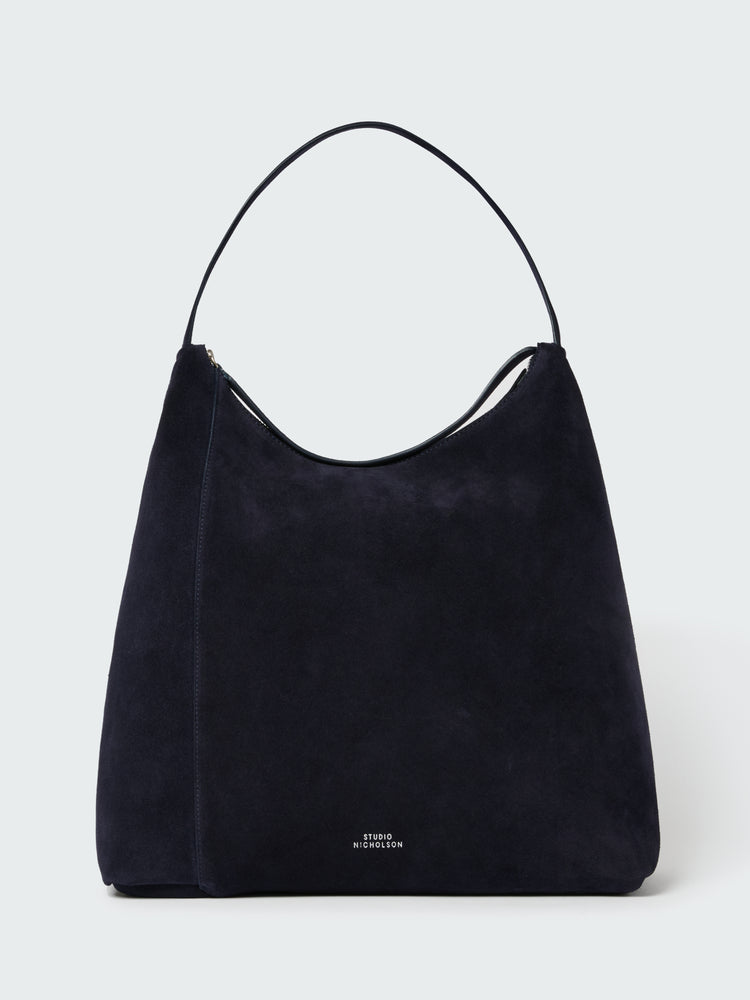 Hobo Type 1 Suede Bag in Darkest Navy