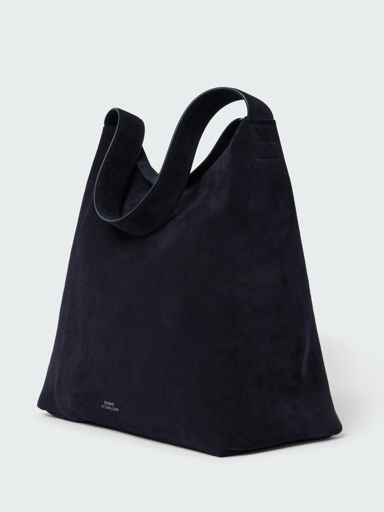 Hobo Type 1 Suede Bag in Darkest Navy