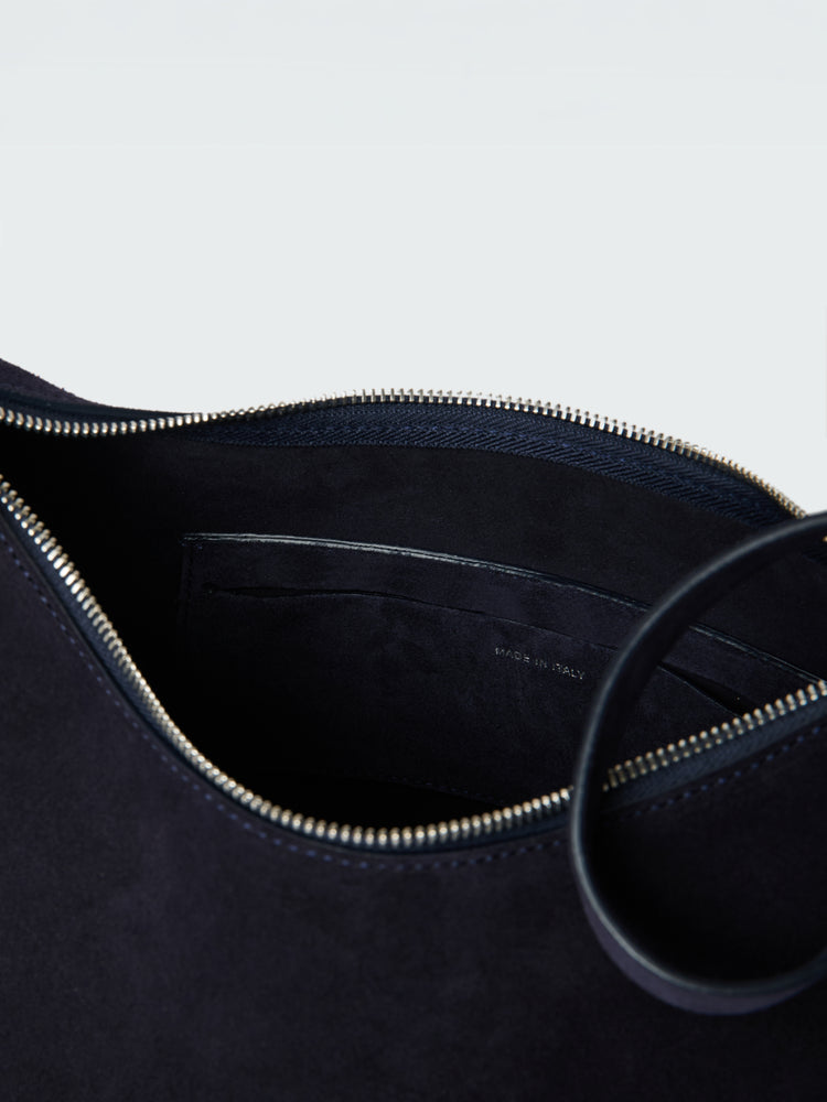 Hobo Type 1 Suede Bag in Darkest Navy
