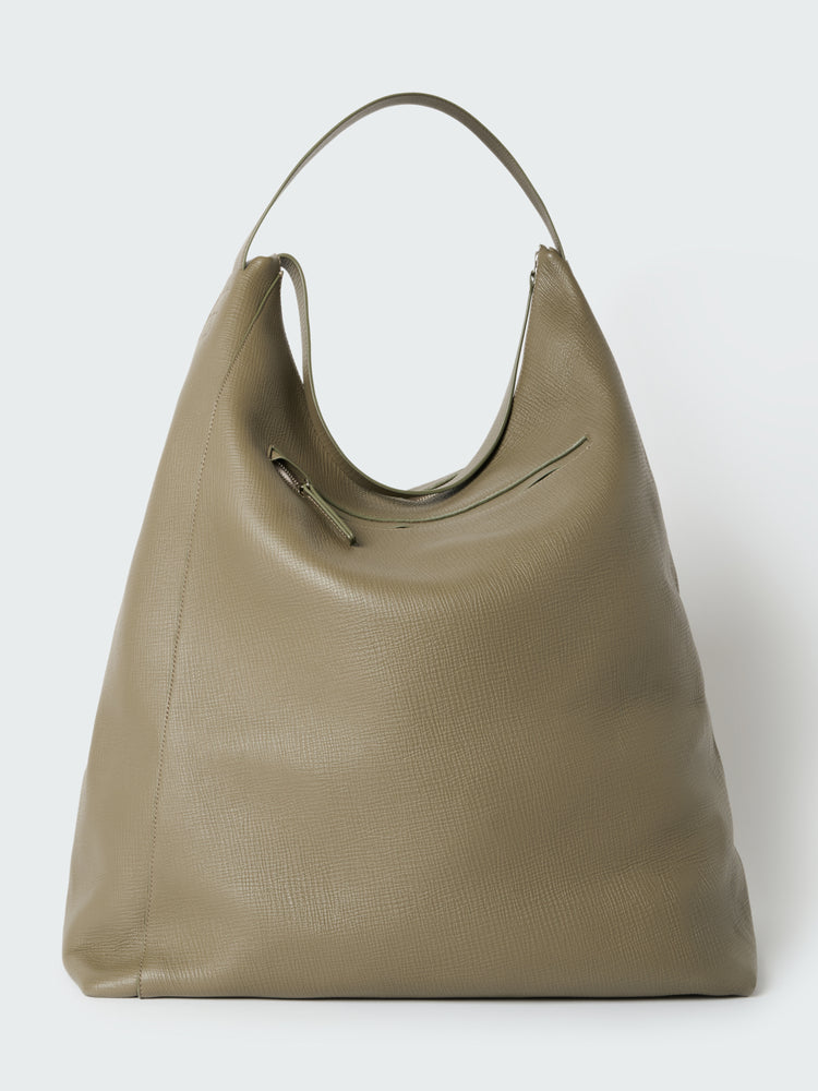 Hobo Type 2 Leather Bag in Elephant