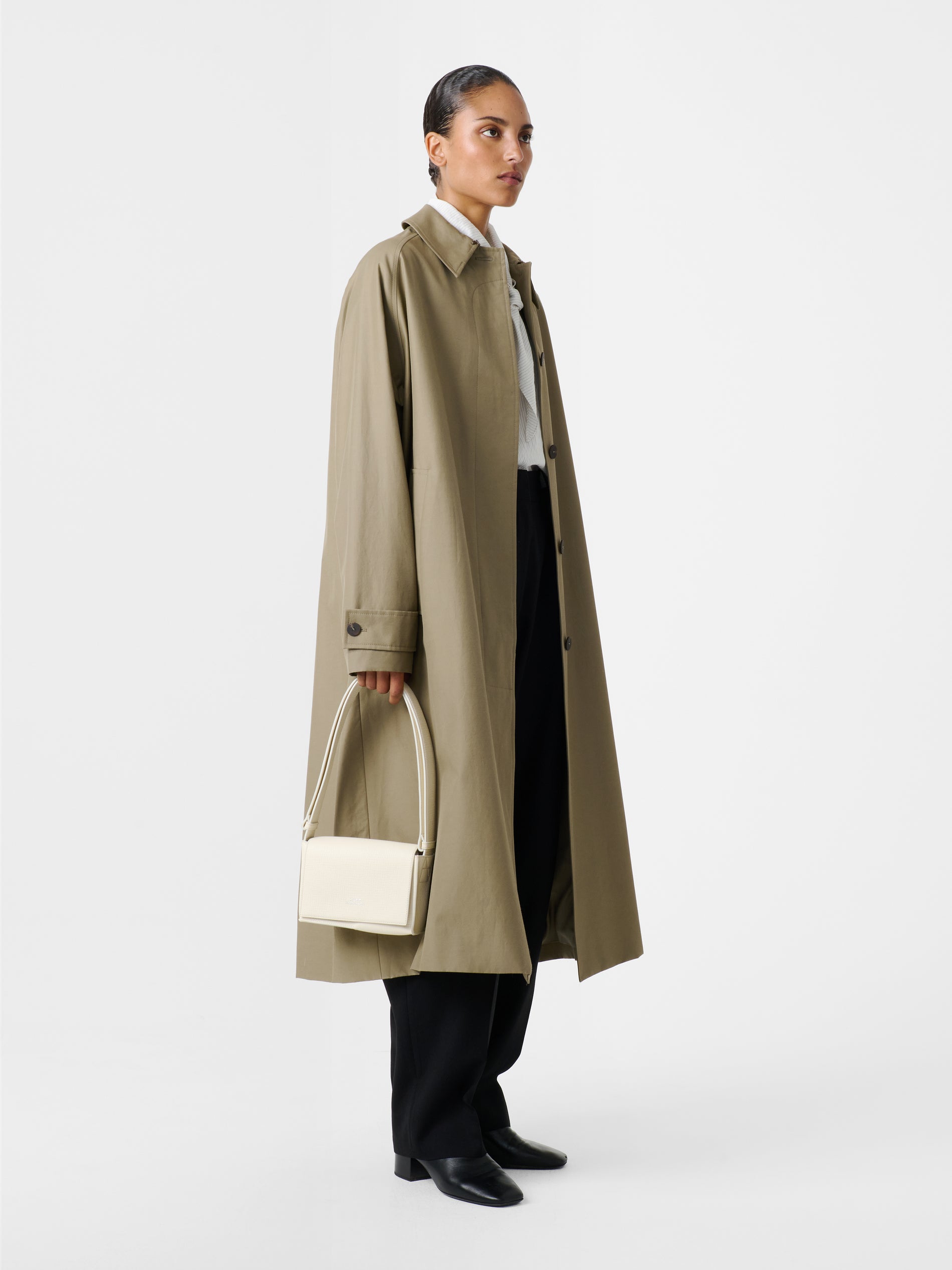 Holin Coated Cotton Coat in Dark Dusk - Studio Nicholson