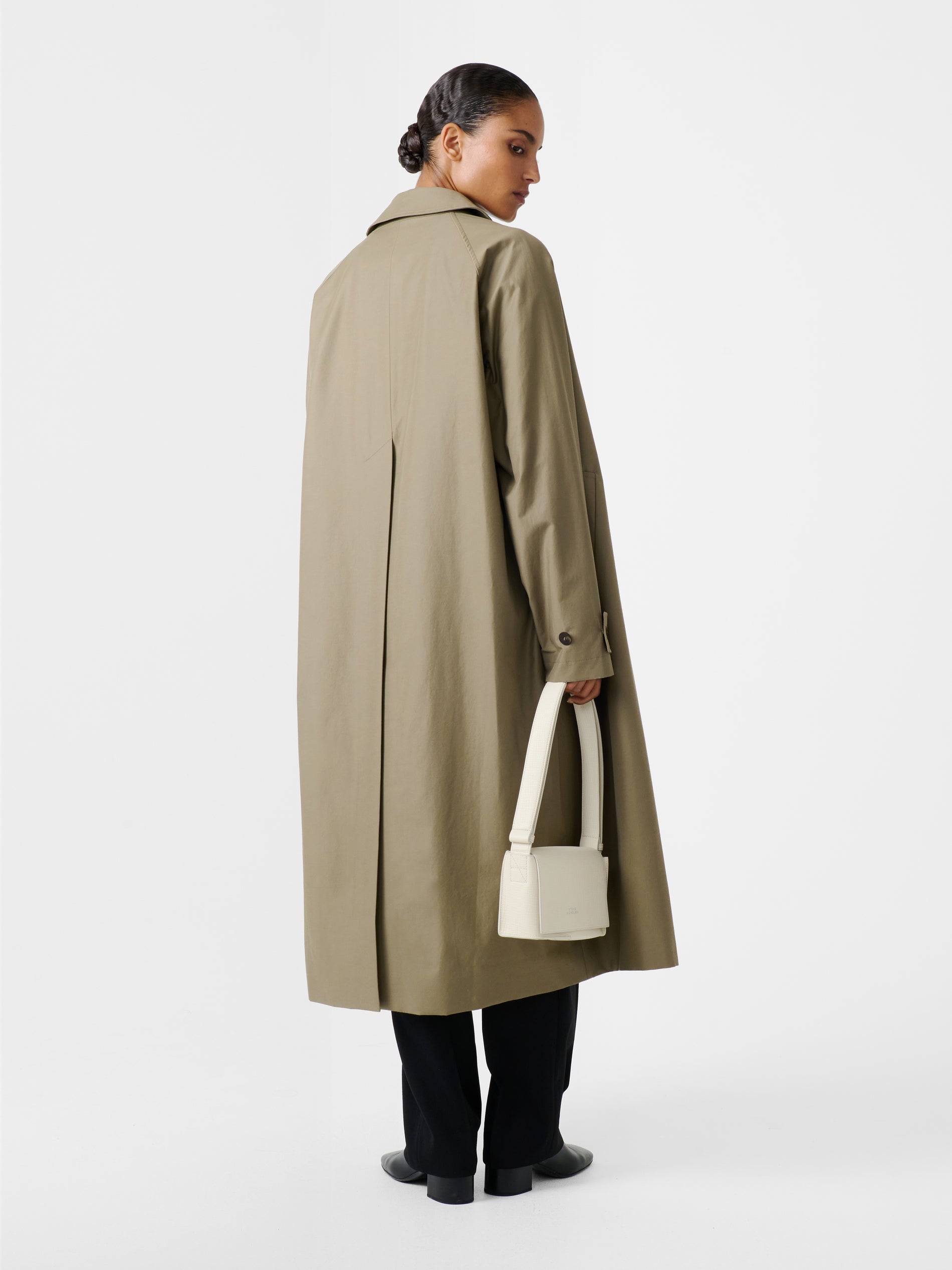 Holin Coated Cotton Coat in Dark Dusk - Studio Nicholson