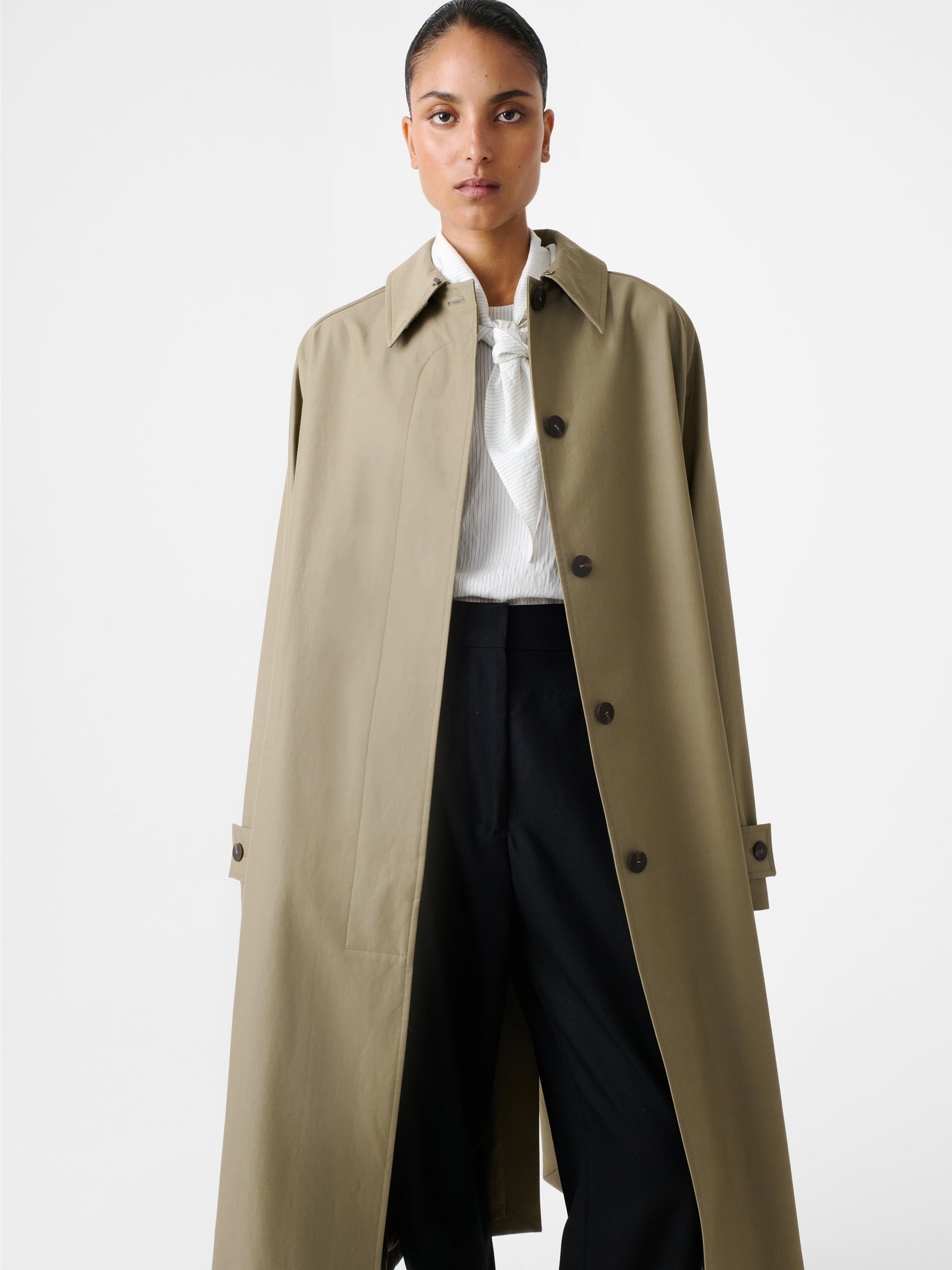 Holin Coated Cotton Coat in Dark Dusk - Studio Nicholson
