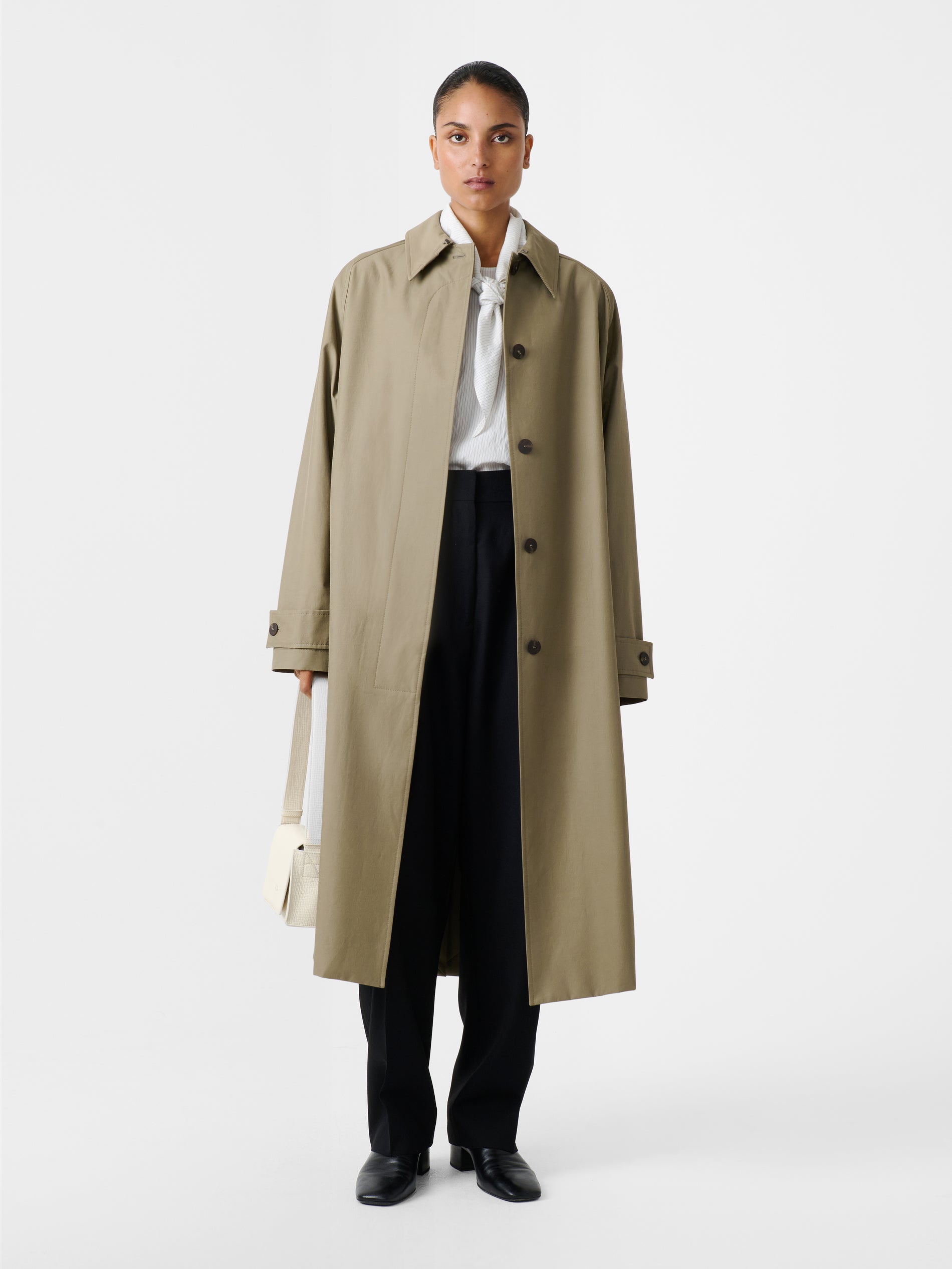 Holin Coated Cotton Coat in Dark Dusk - Studio Nicholson