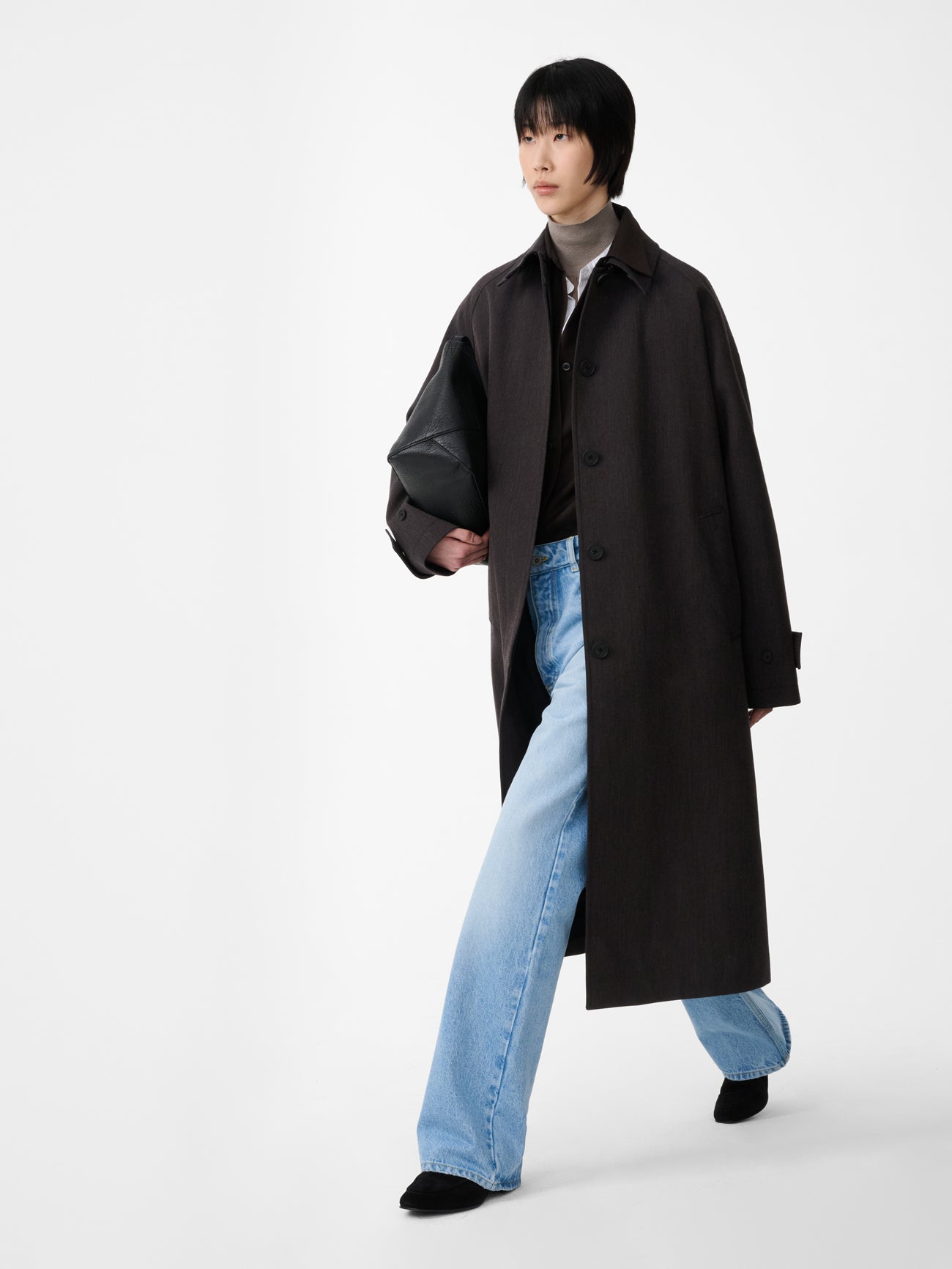 Holin Trench Coat in Brown Marl