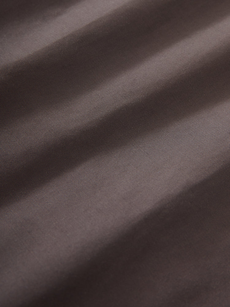 Holin Technical Cotton Coat in Cocoa