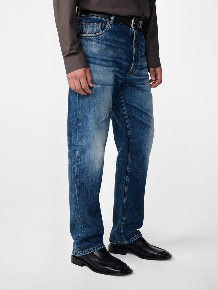 Hyde Straight Leg Denim Pant in Thrashed Indigo Wash