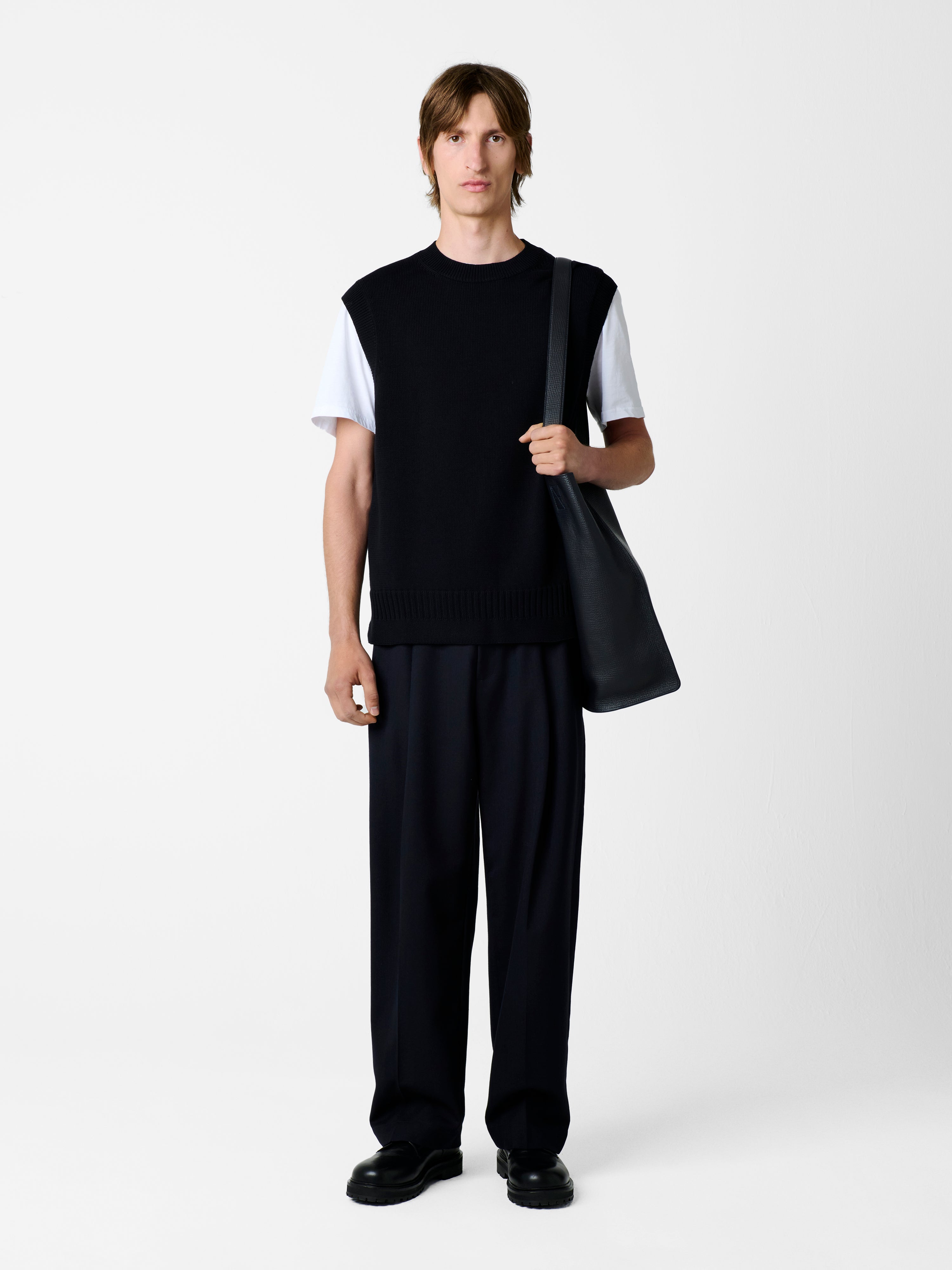 Hashi Knit in Darkest Navy | Knitted Vest | Studio Nicholson