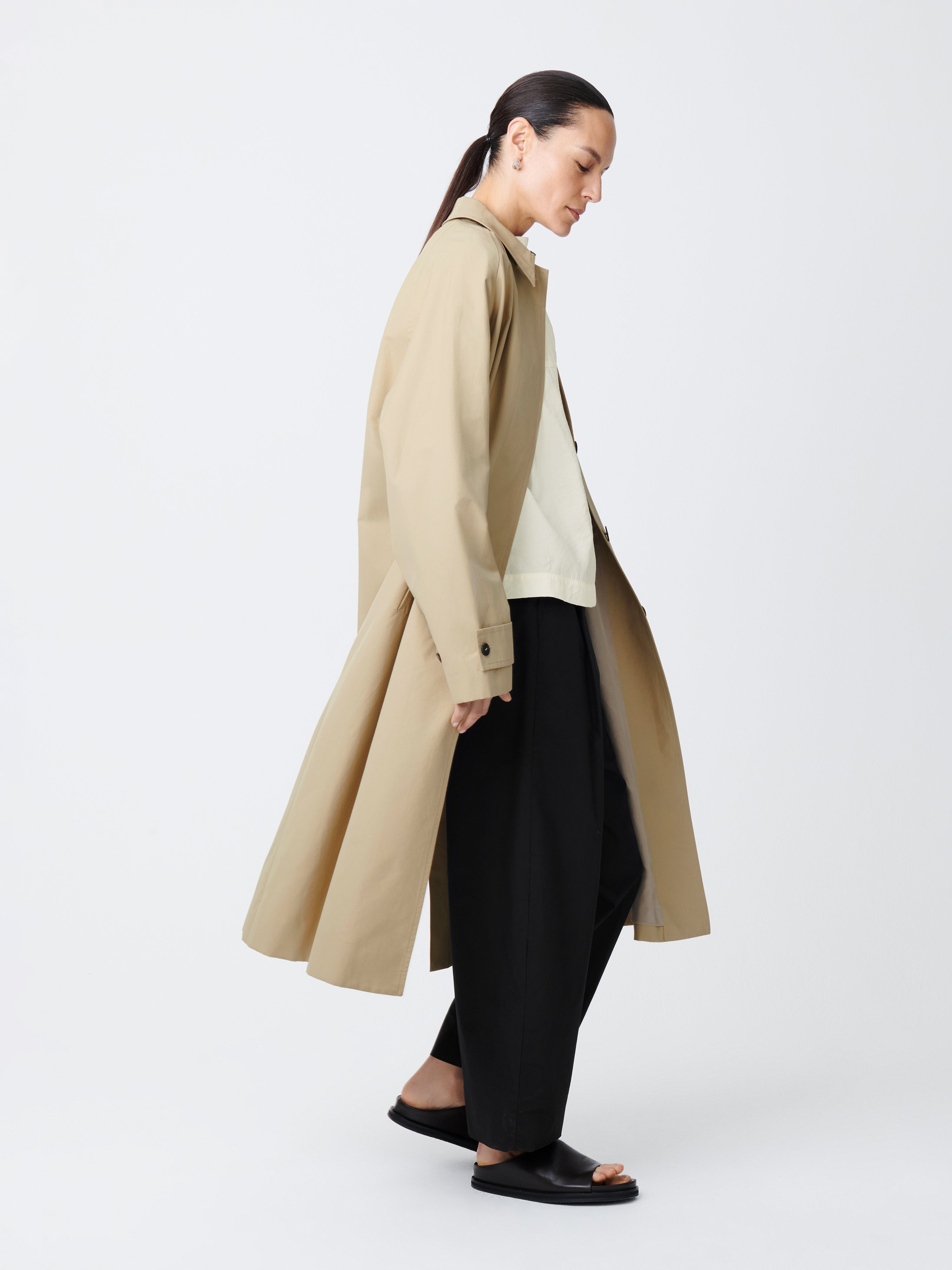 Holin Technical Cotton Coat in Tan– Studio Nicholson