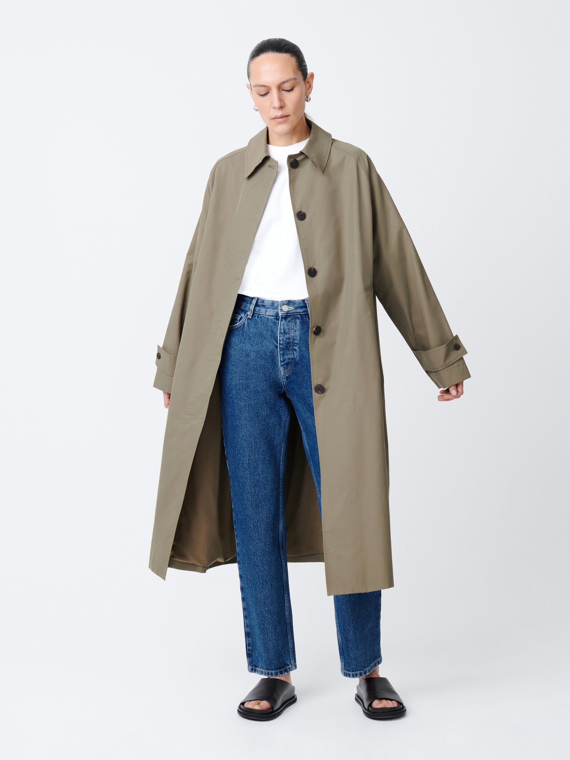 Holin Technical Cotton Coat in Dark Dusk - Studio Nicholson