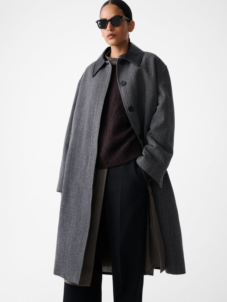 Indio Coat in Black / White