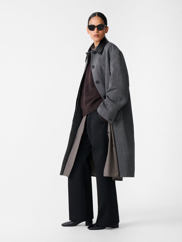 Indio Coat in Black / White