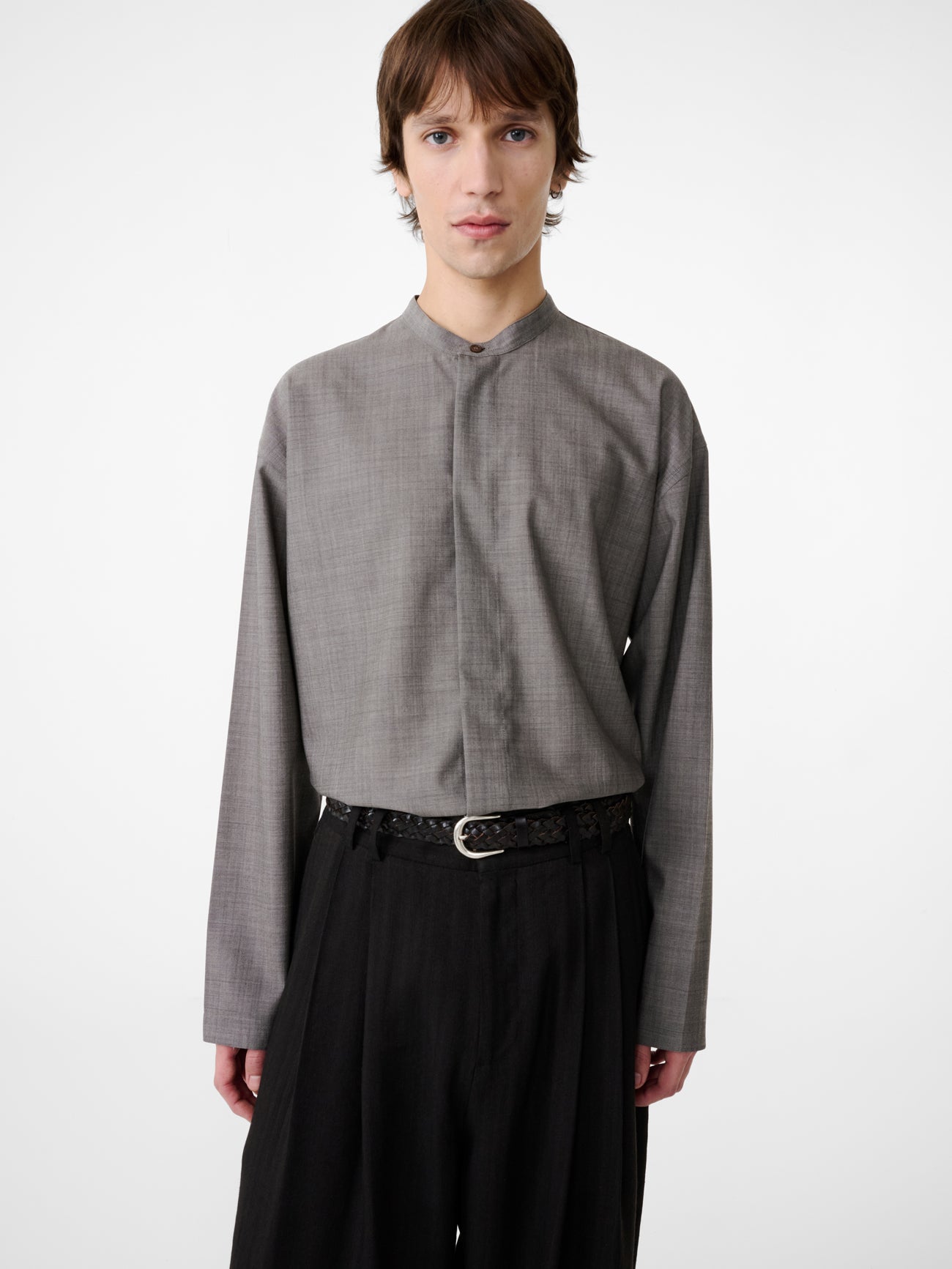 Karst Shirt in Warm Grey - Studio Nicholson