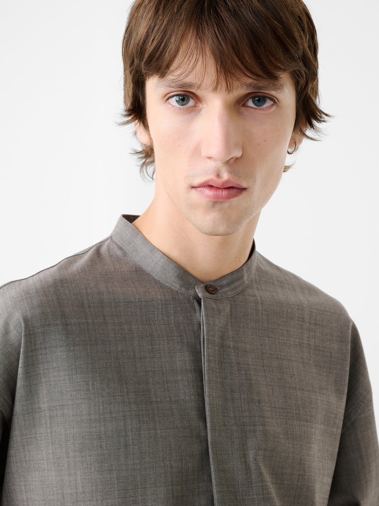 Karst Shirt in Warm Grey - Studio Nicholson