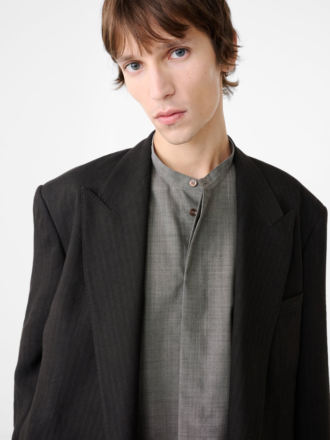 Karst Shirt in Warm Grey - Studio Nicholson
