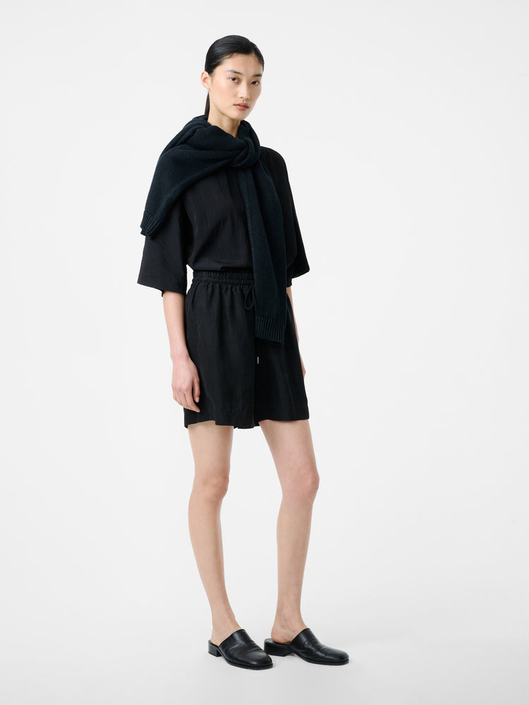 Karya Twill Short in Black - Studio Nicholson