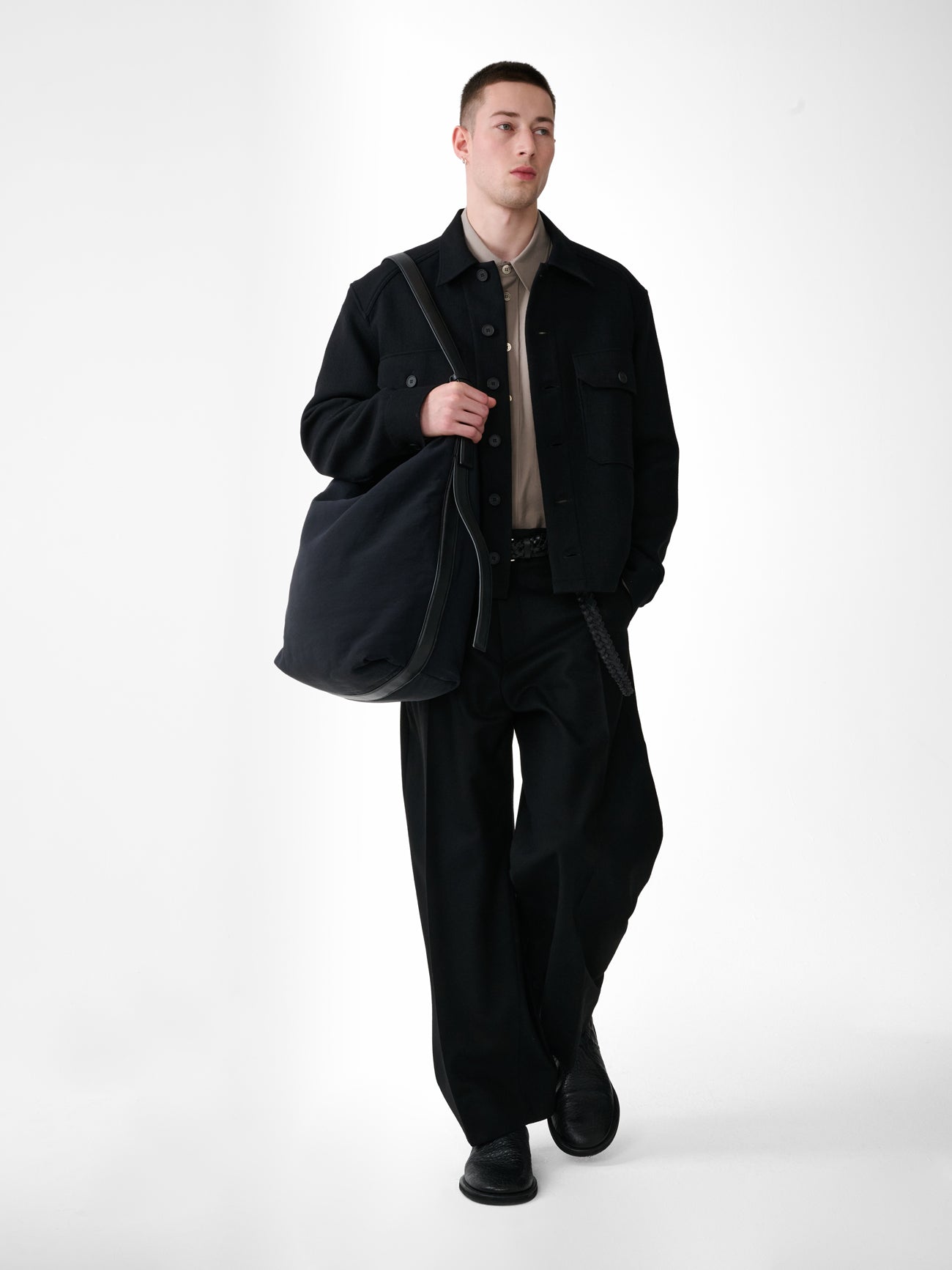 Kelver Wool Jacket in Black