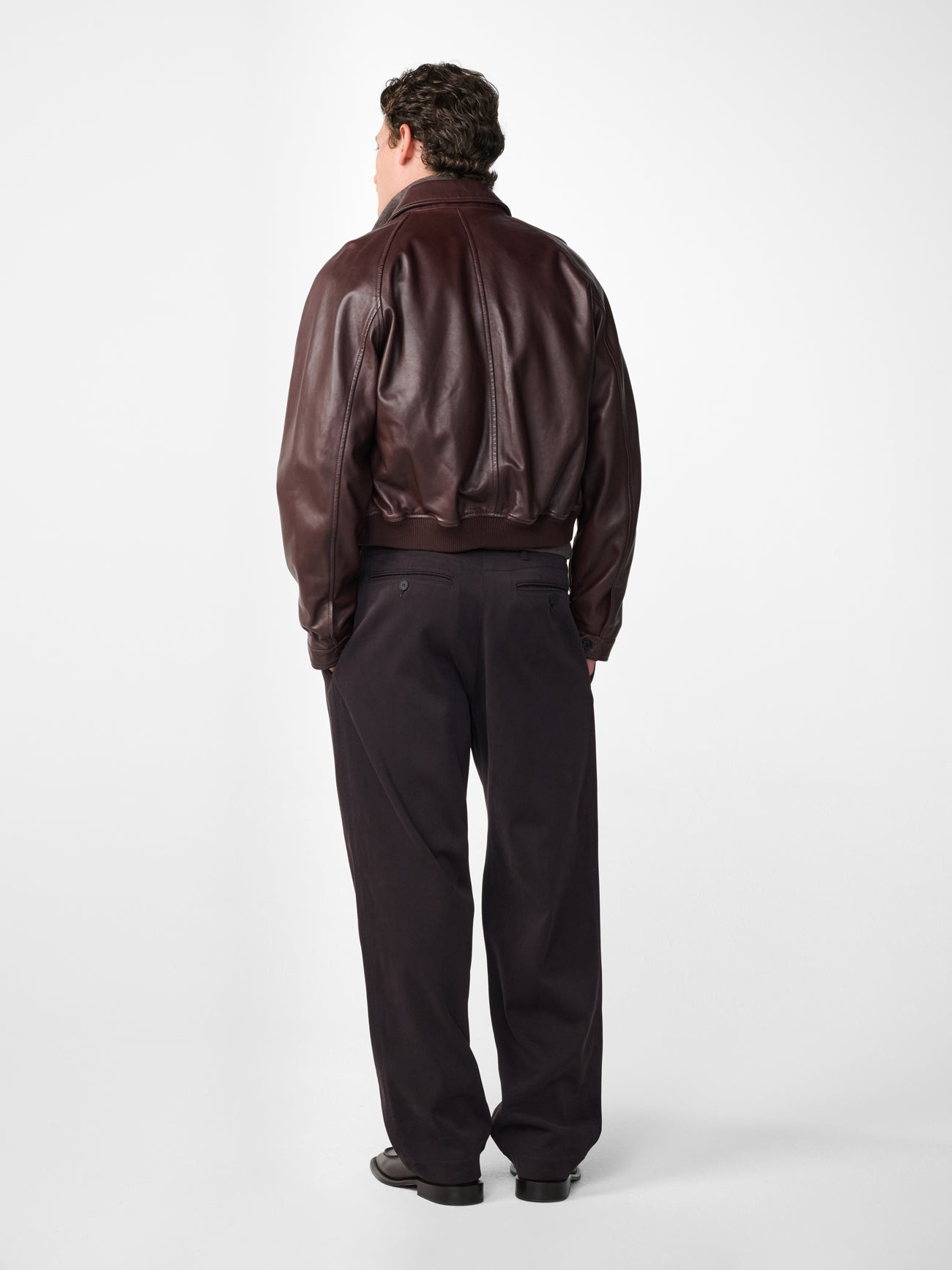 Kendal Leather Jacket in Oxblood