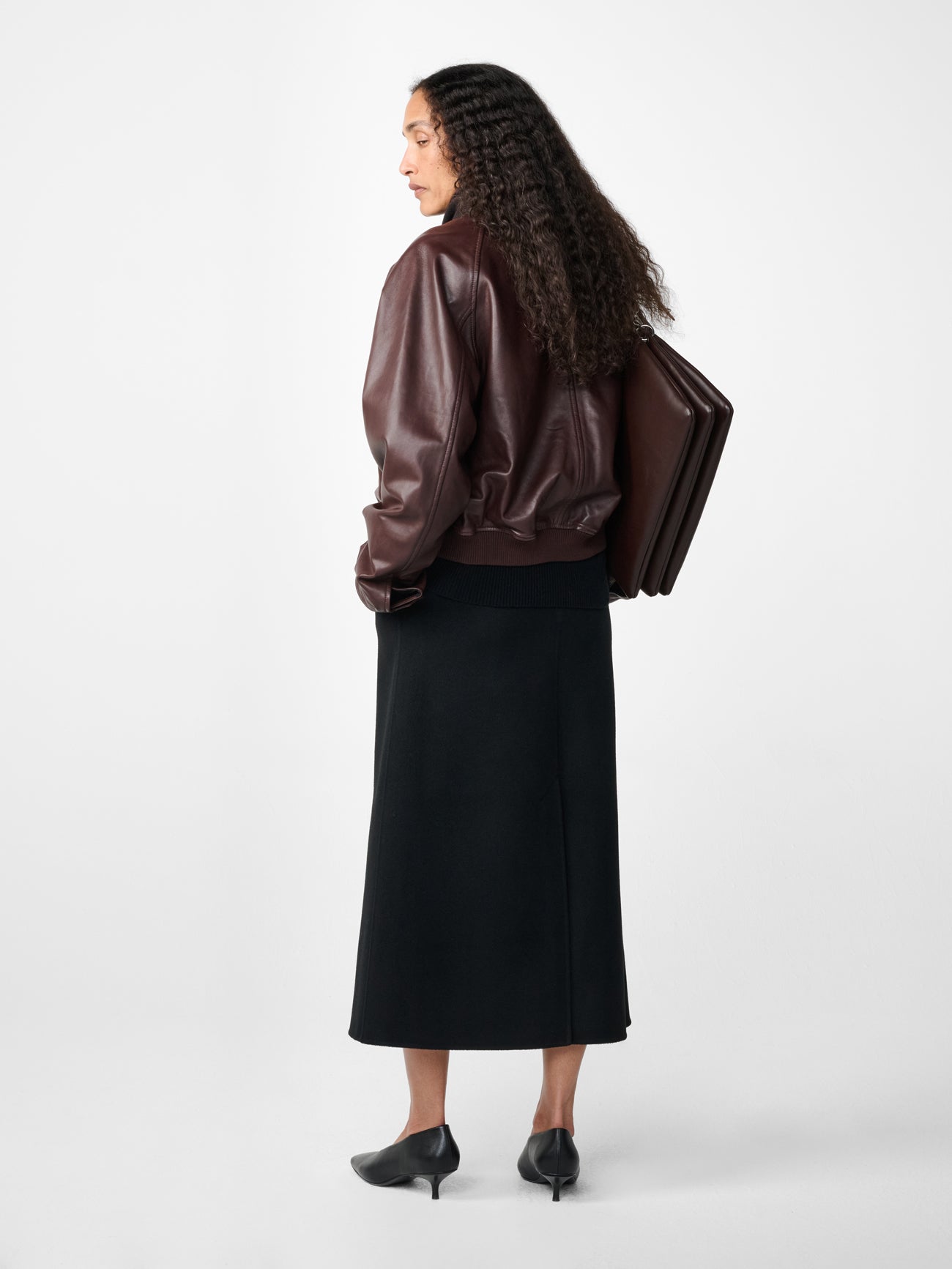 Kendal Leather Jacket in Oxblood